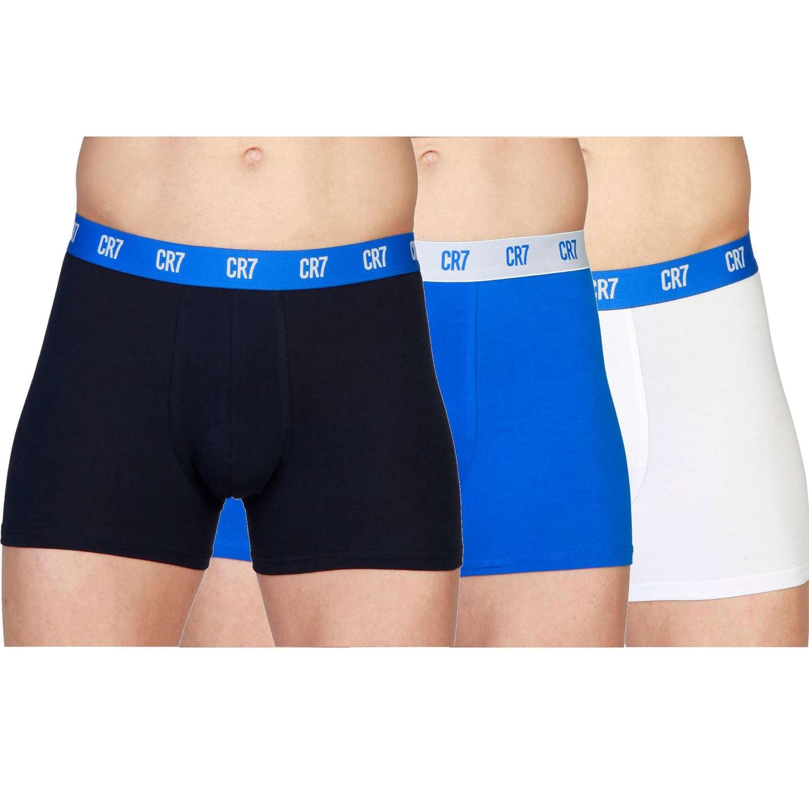 Cr7 Men 3-Pack Trunk Cotton Stretch Boxers