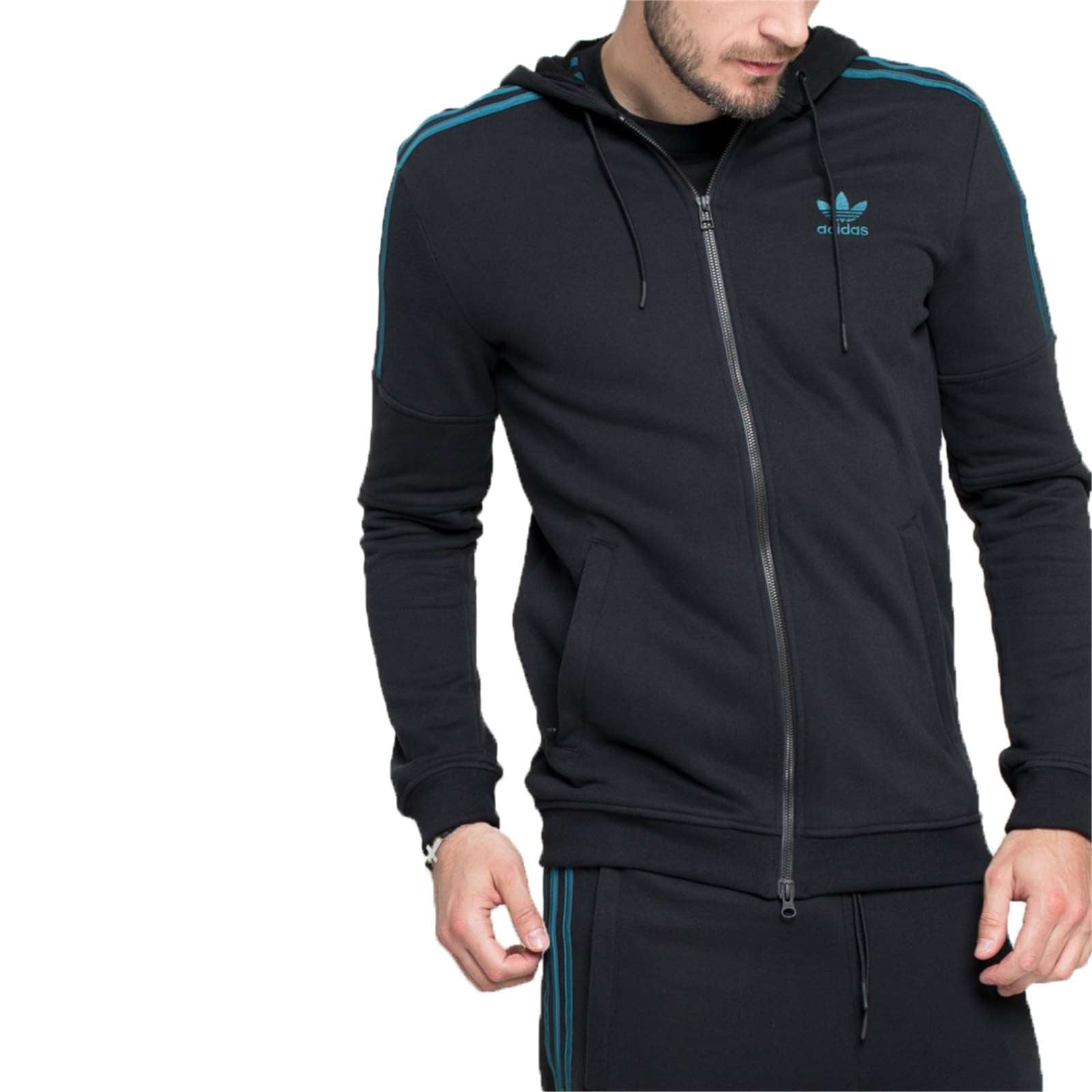 Adidas Men Ornamental Block Full Zip Hoodie