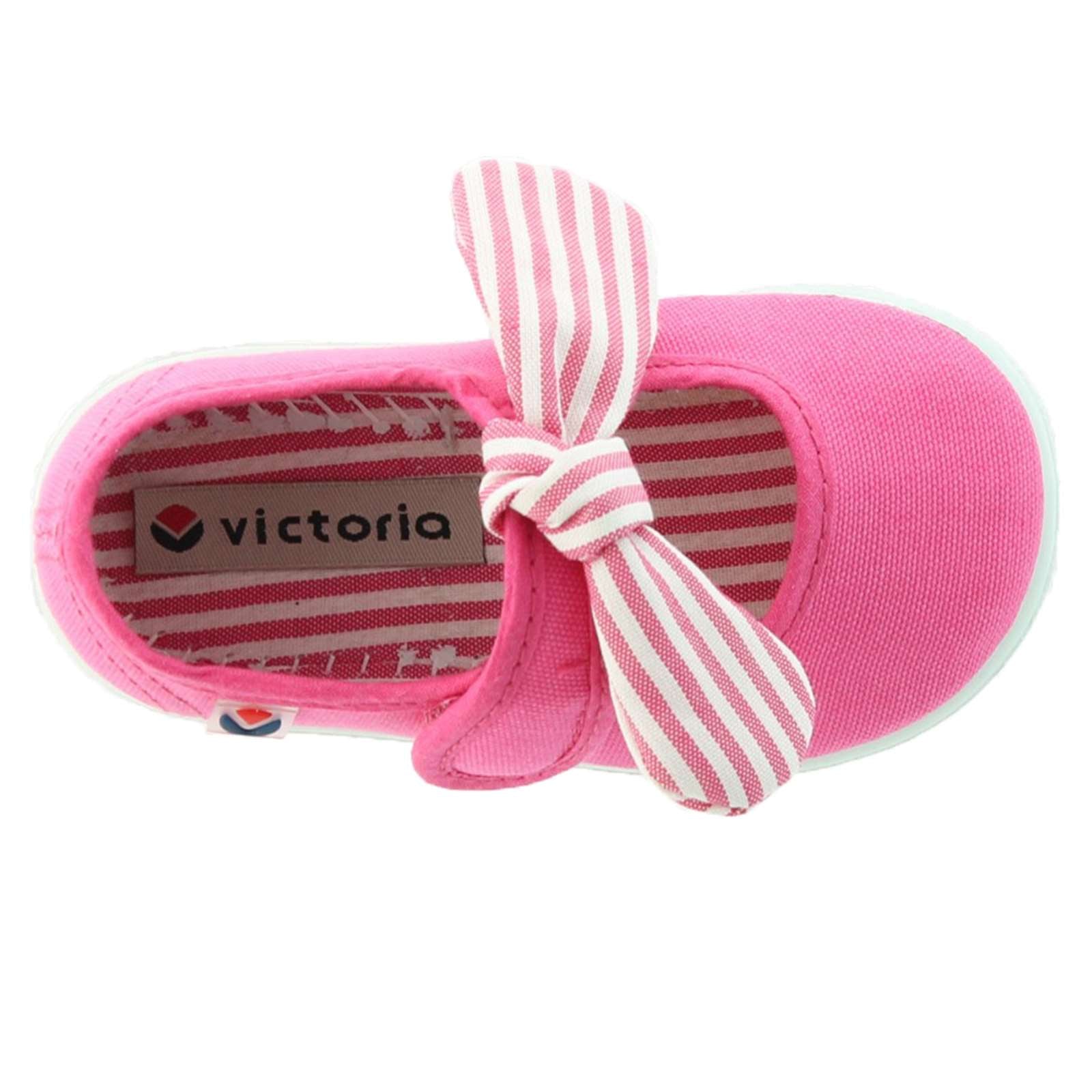 Victoria Girl Slip On Canvas Bow Shoes