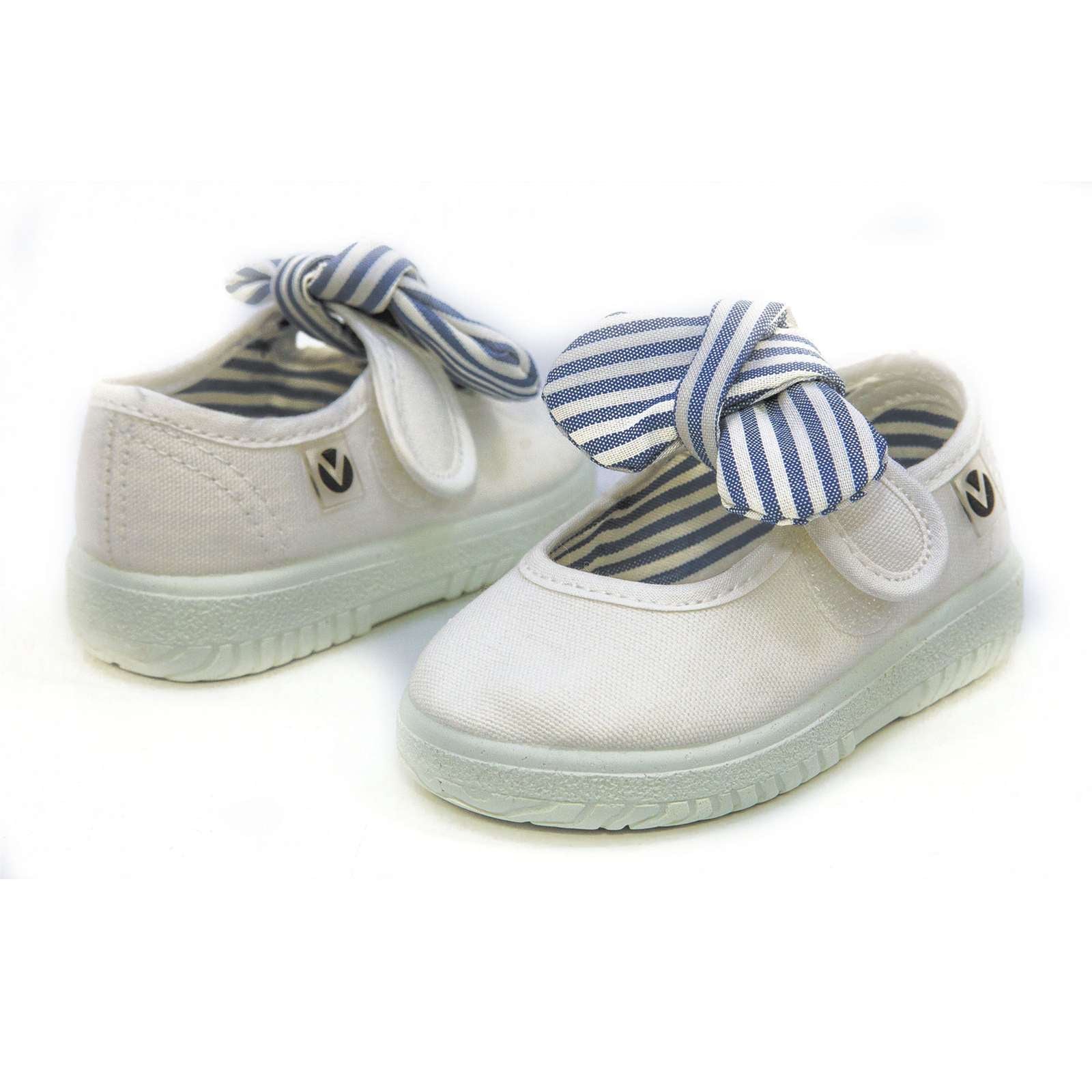 Victoria Toddler Slip On Canvas Bow Shoes