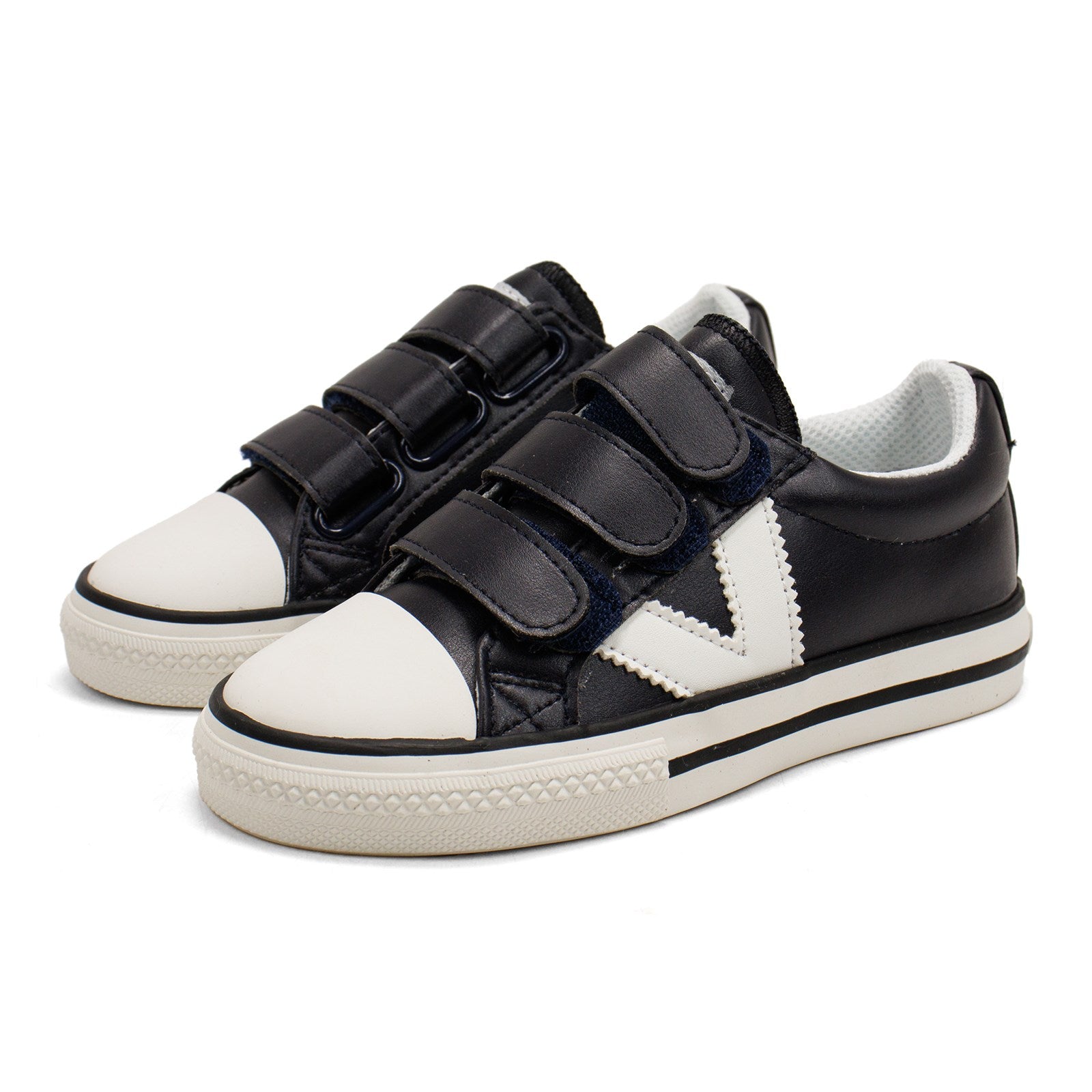 Victoria Toddler Tribu Contrast Faux Leather Straps Sneaker