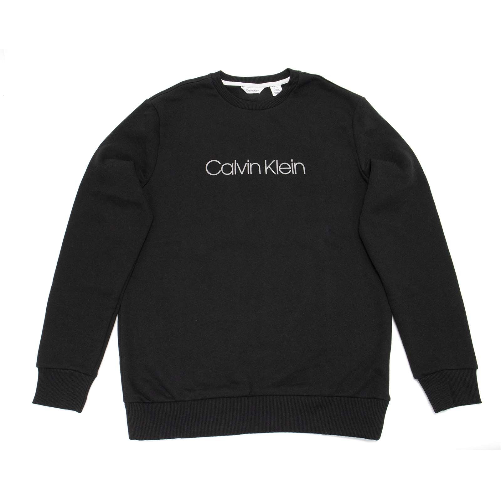Calvin Klein Men Long Sleeve Herringbone Crewneck Sweatshirt