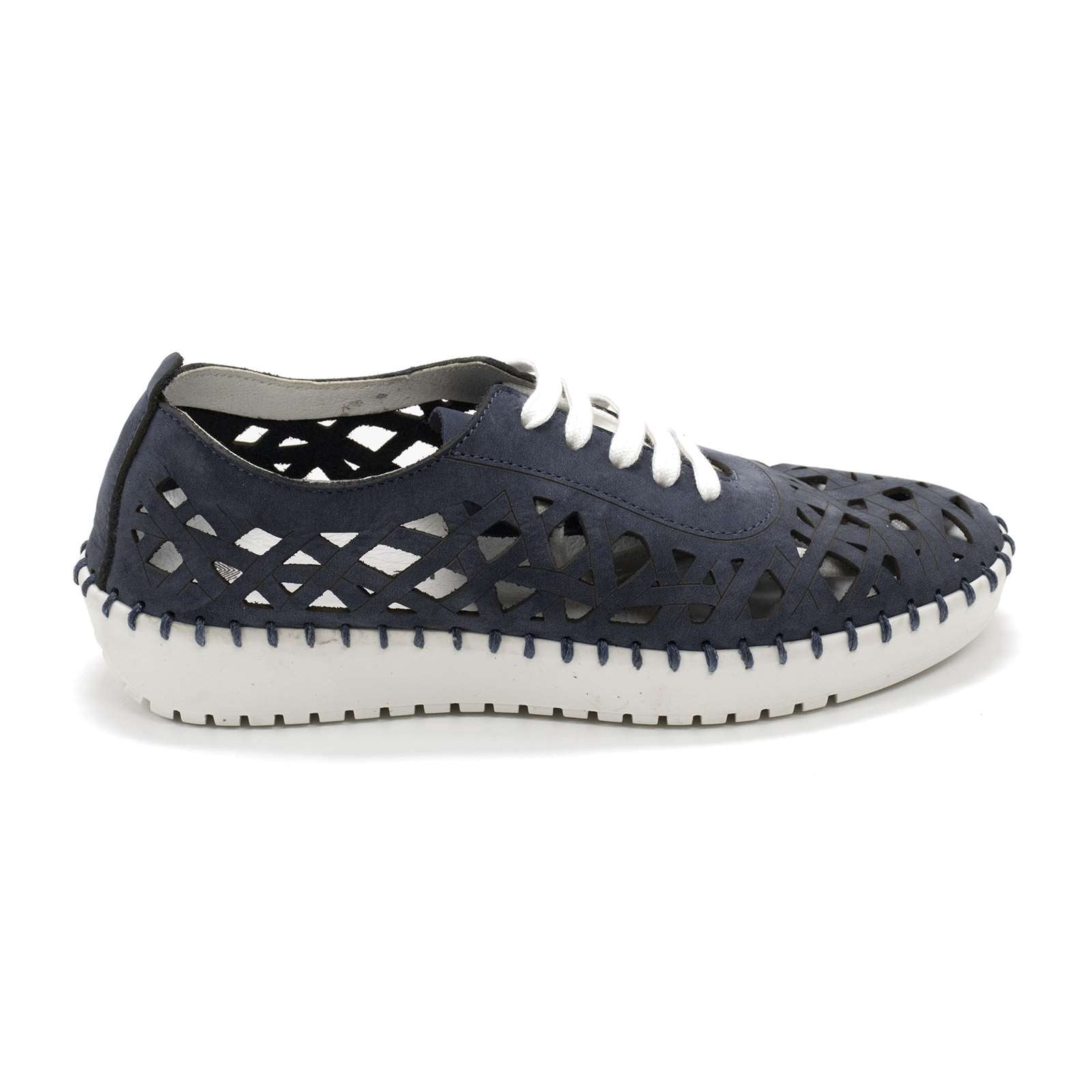 Eric Michael Women Dolores Laser-Cut Leather Casual Sneaker