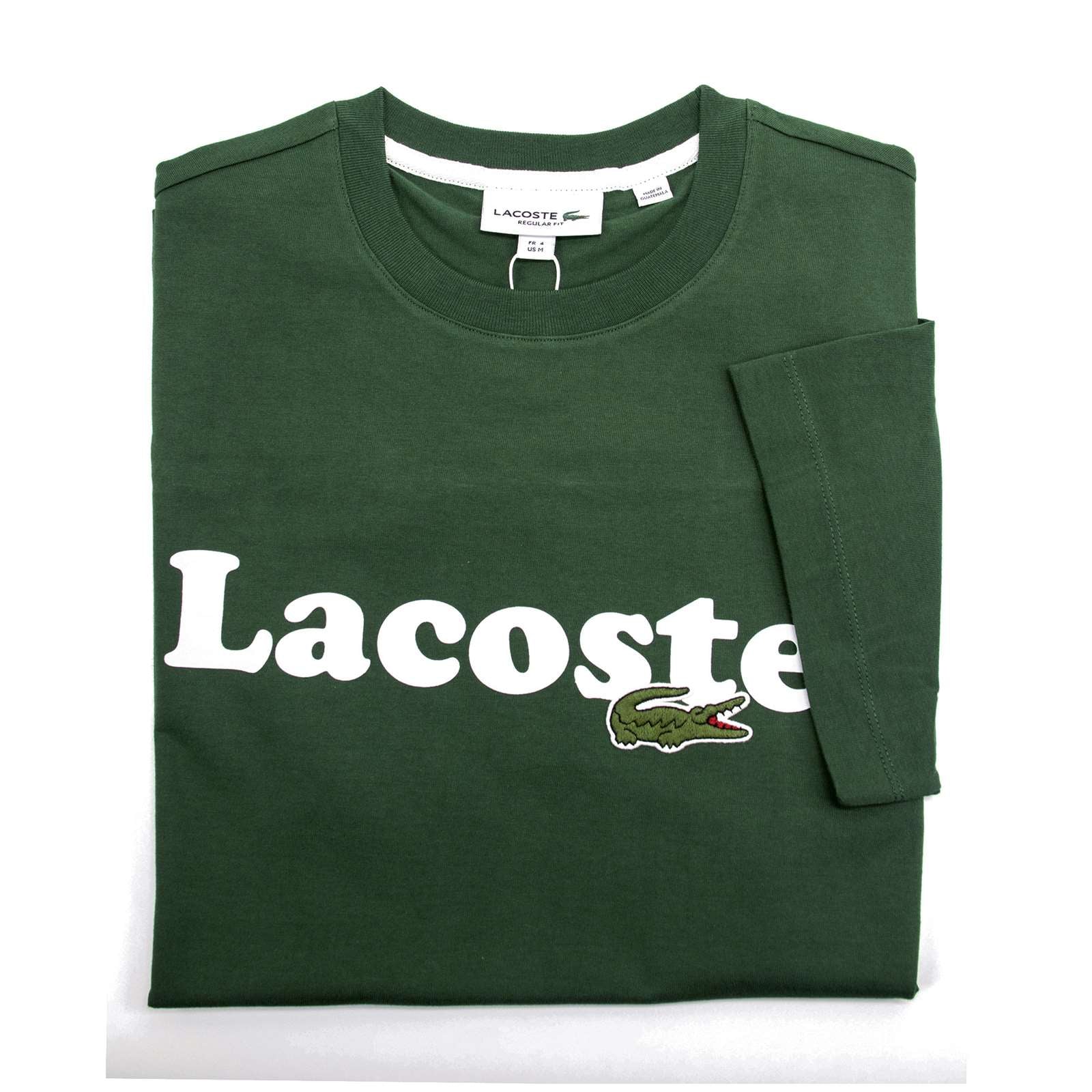 Lacoste Men Lacoste And Crocodile Branded Cotton T-Shirt