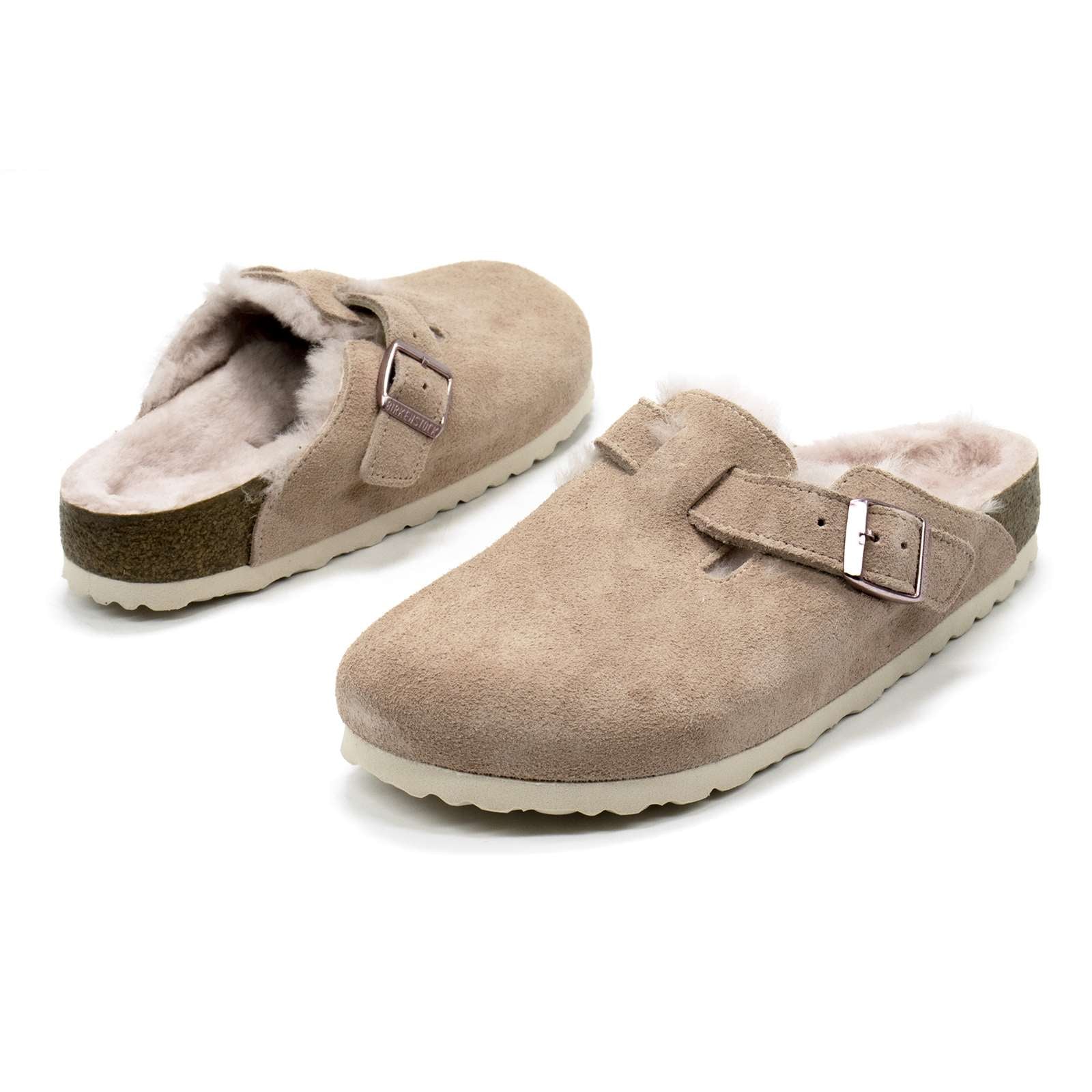 Birkenstock Women Boston Shearling Suede Clogs