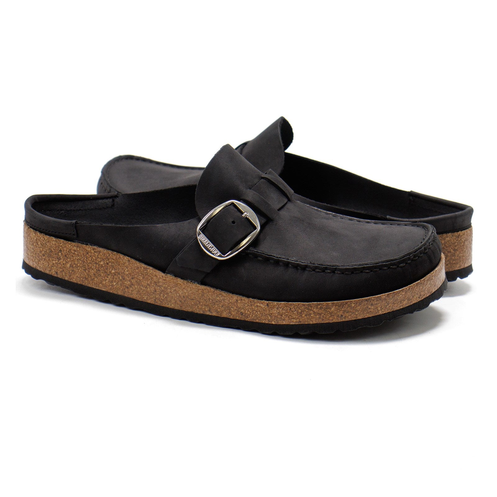 Birkenstock Women Buckley Oiled Leather Slip-On Clog Shoes