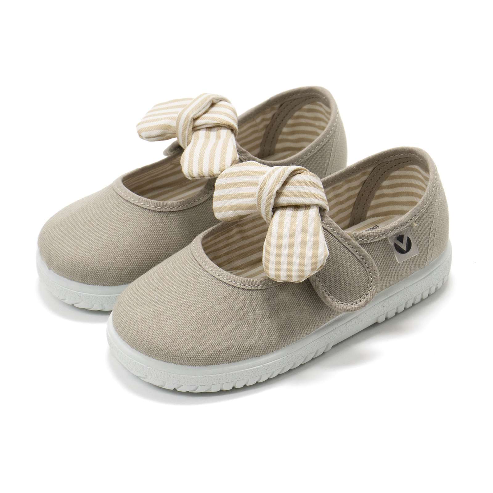 Victoria Toddler Slip On Canvas Bow Shoes