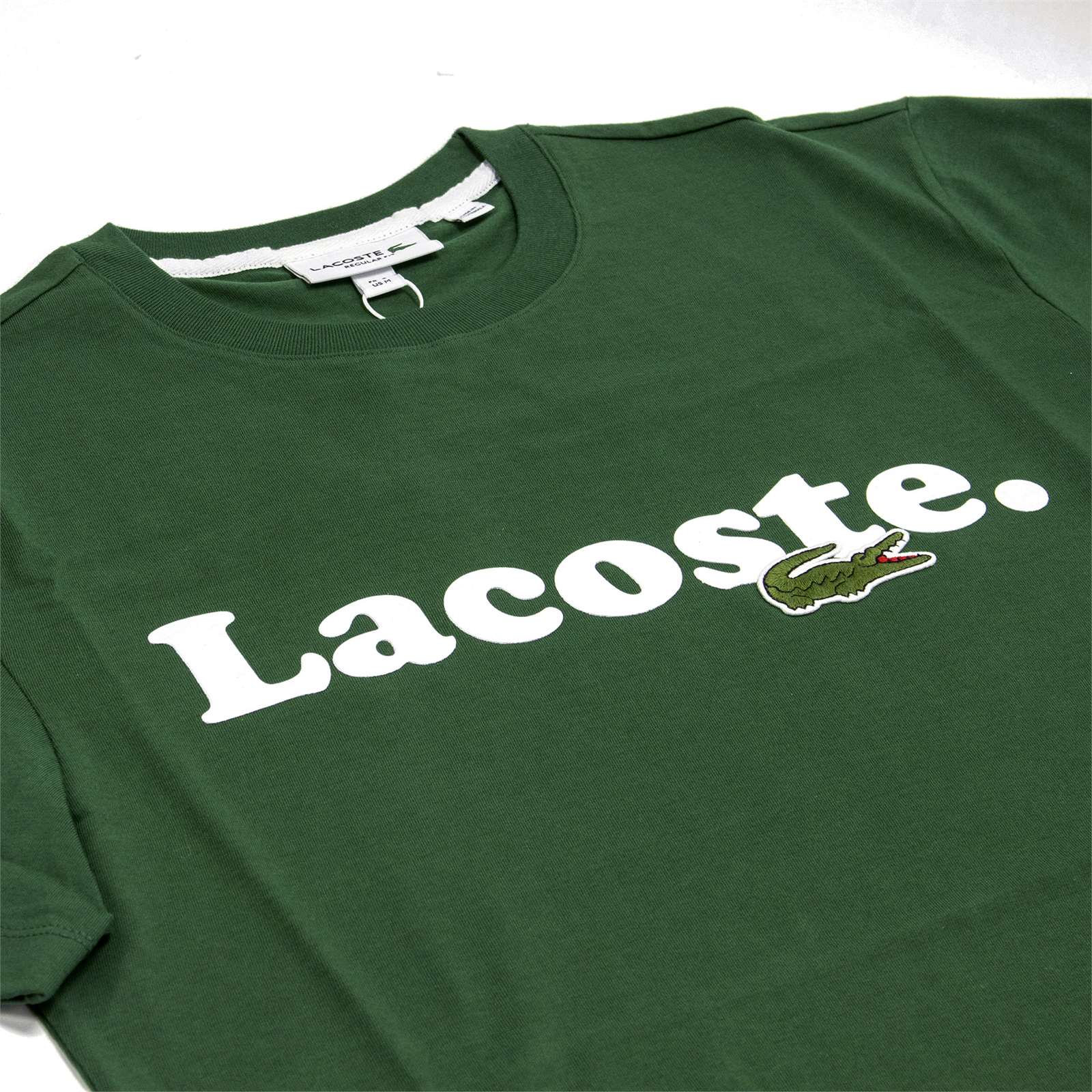 Lacoste Men Lacoste And Crocodile Branded Cotton T-Shirt