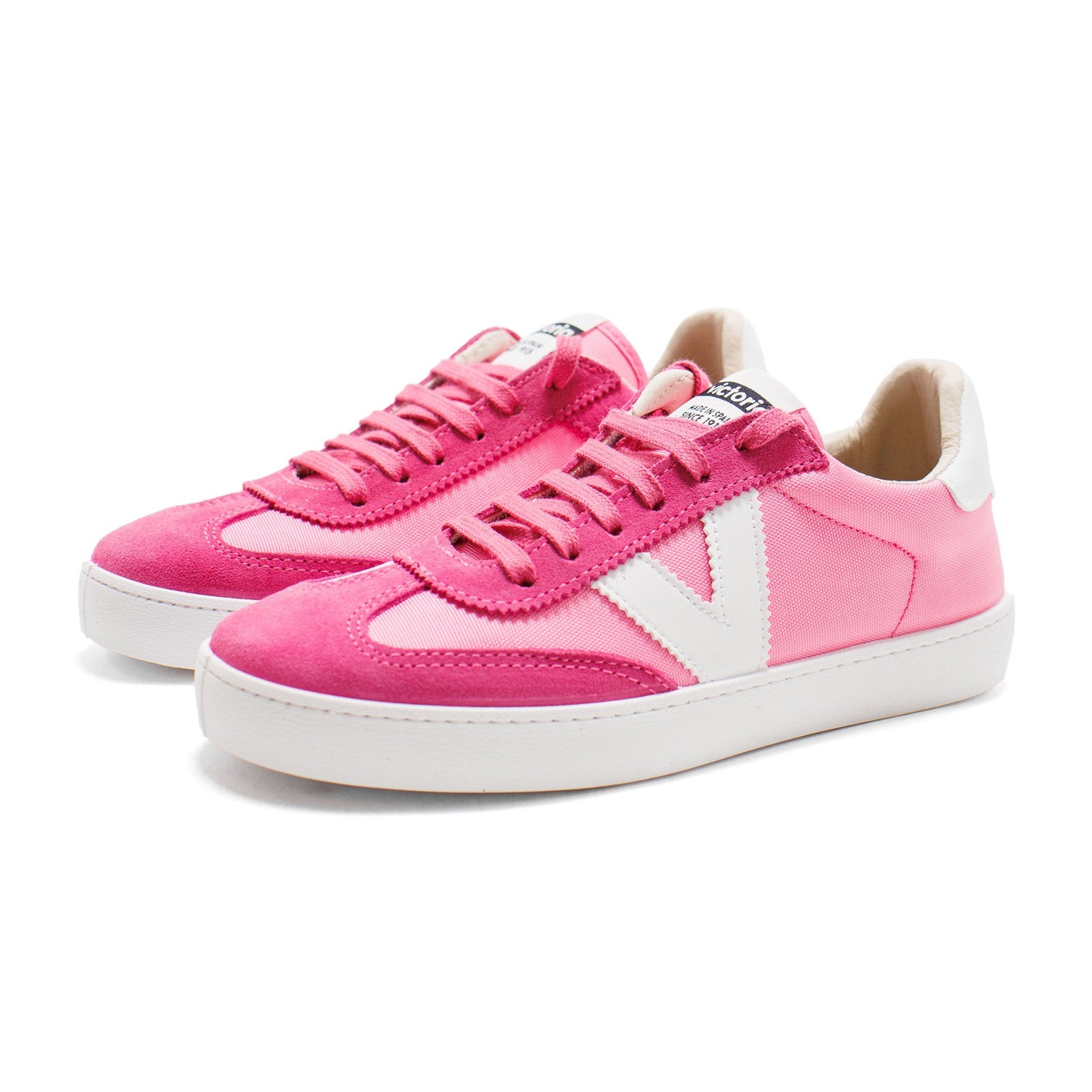 Victoria Women Berlin Split Leather And Nylon Monochrome Trainers