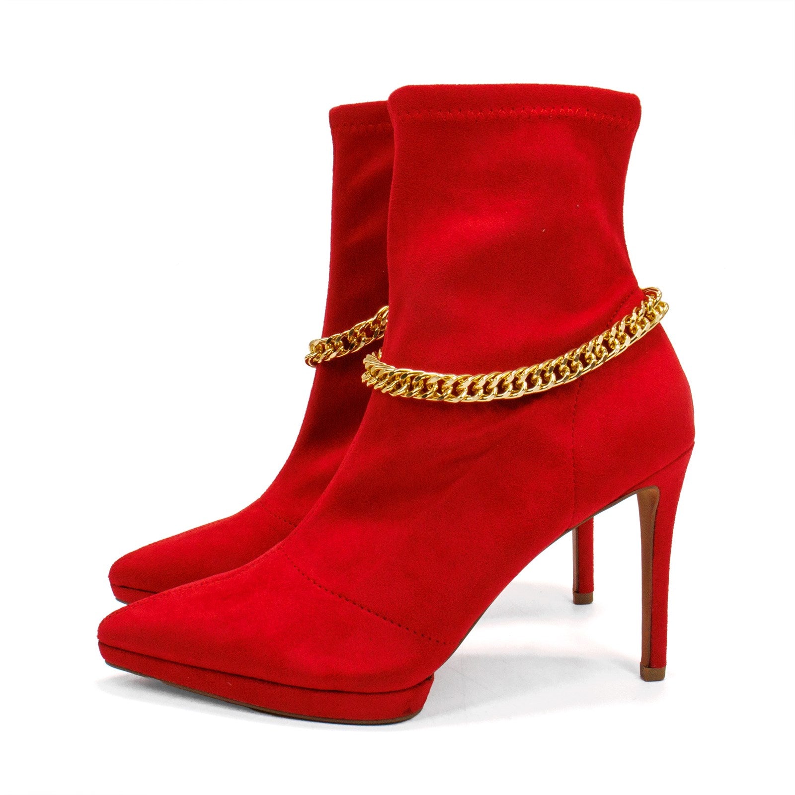 Jessica Simpson Women Valyn 4 Chained Stiletto Heel Akle Boots