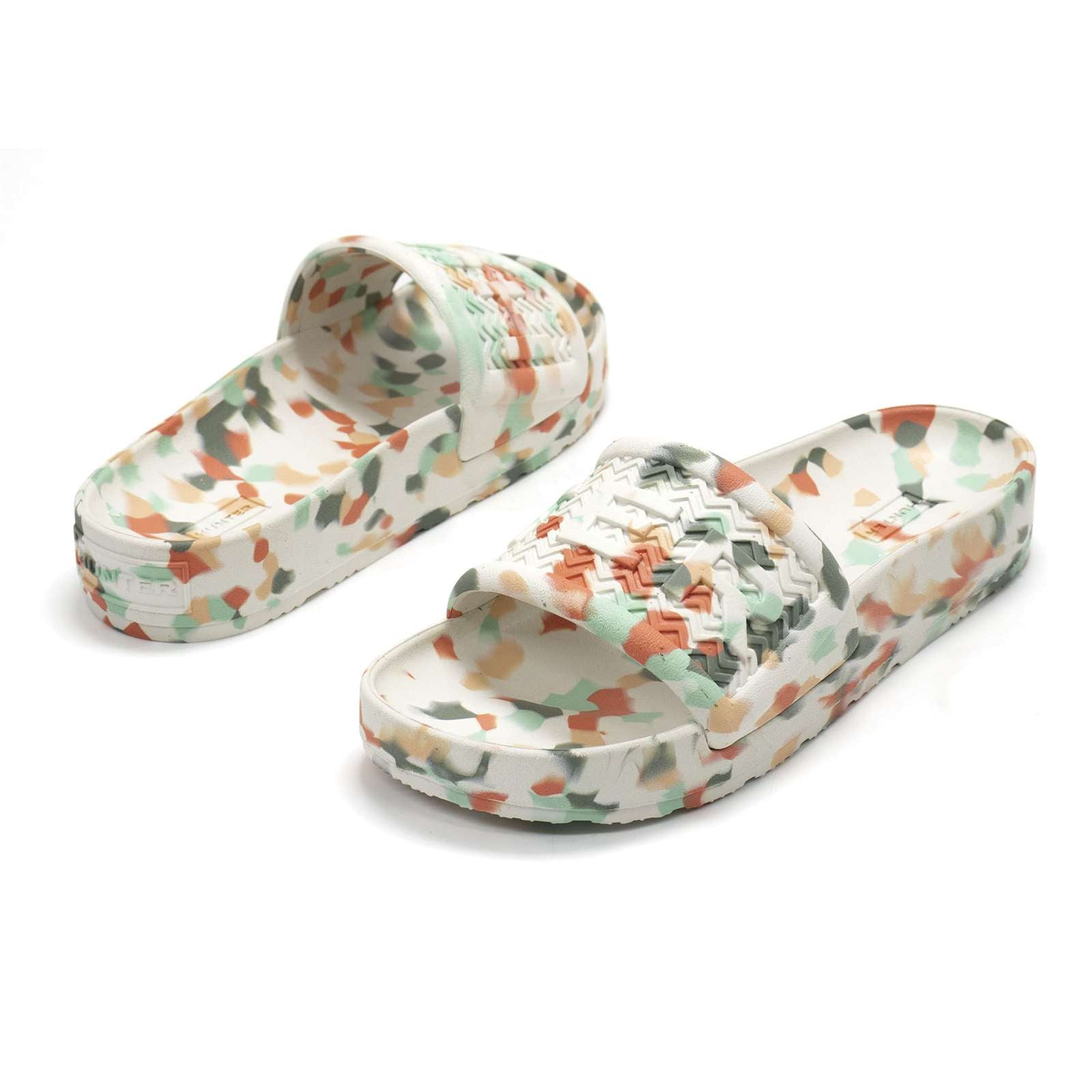 Hunter Women Bloom Algae Marble Slide Sandals