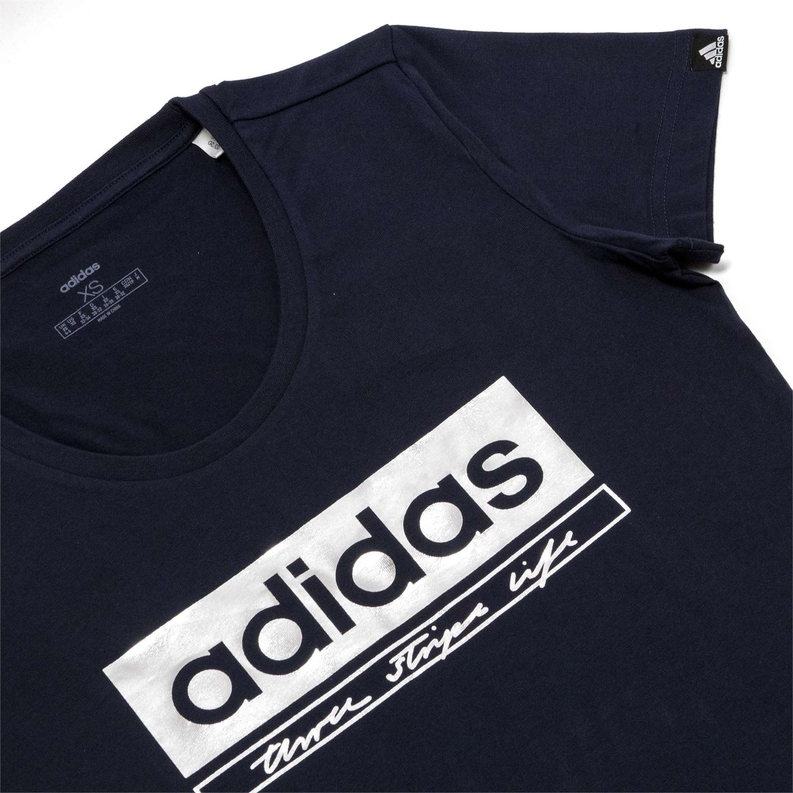 Adidas Women Foil Graphic Crew Neck Tee