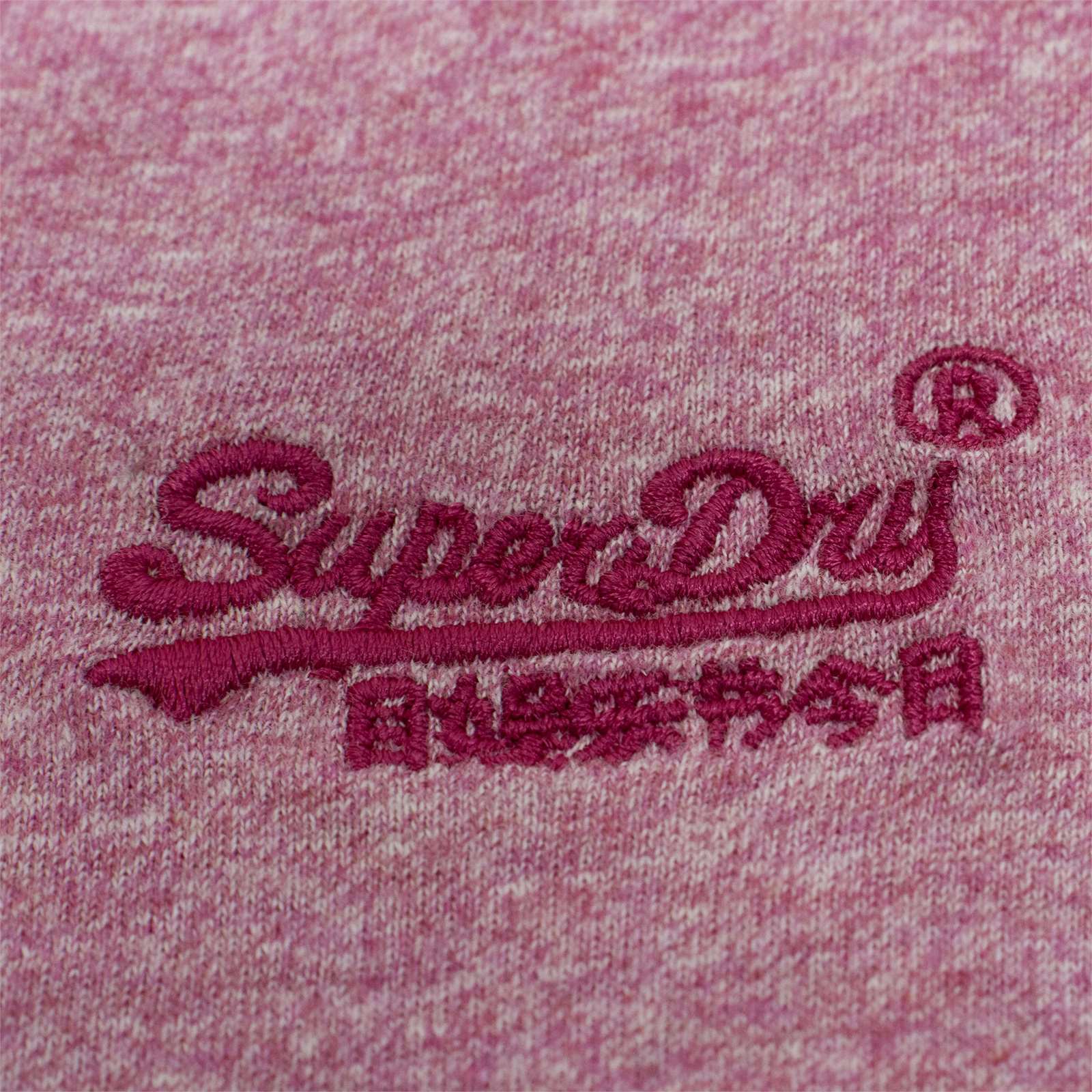 Super Dry Men Organic Cotton Vintage Logo Embroidered V Neck Tee