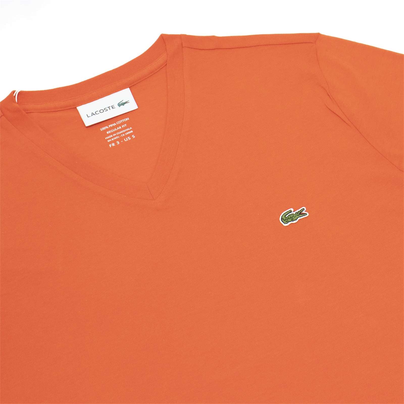 Lacoste Men V-Neck Pima Cotton Jersey T-Shirt
