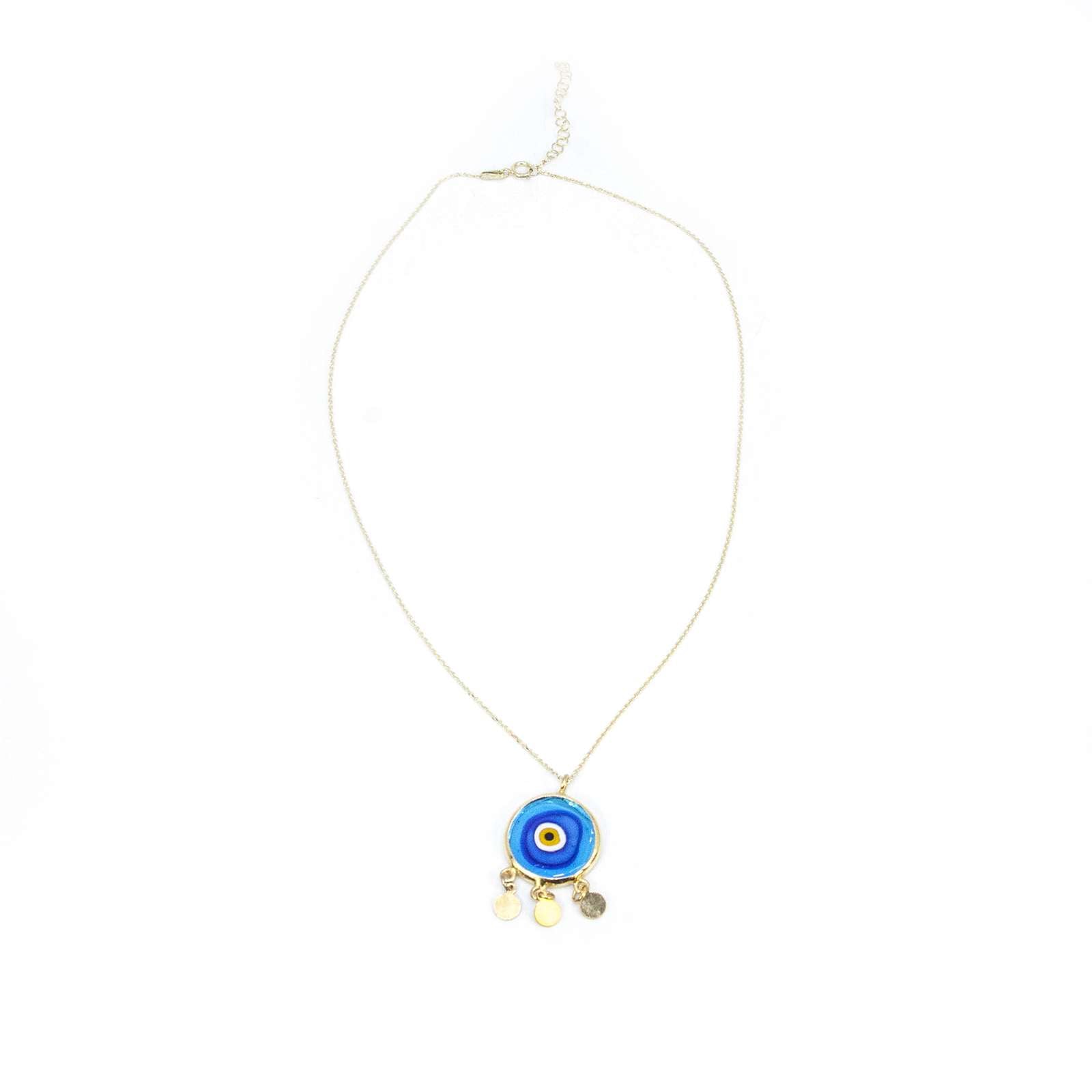 Athra Women Blue Guardian Eye Necklace With Extension