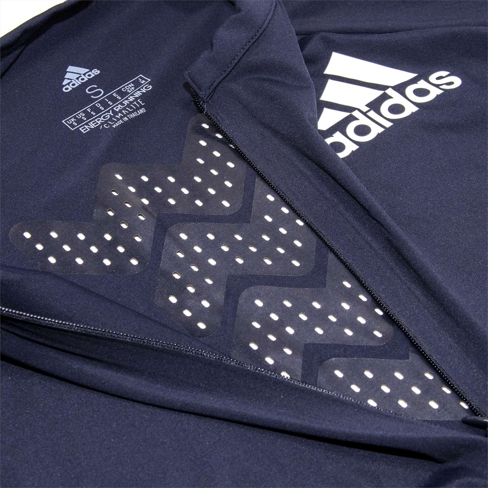 Adidas Men Half Zip Long Sleeve Tee