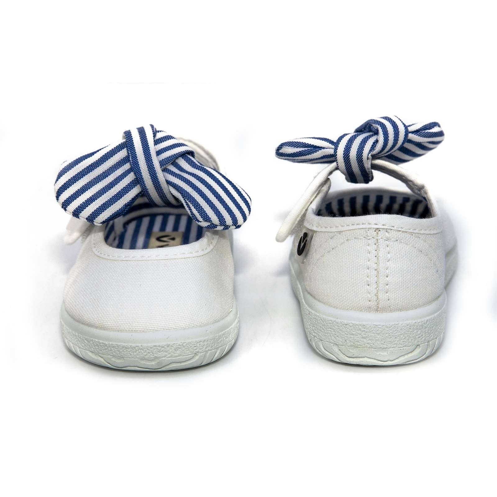 Victoria Girl Slip On Canvas Bow Shoes