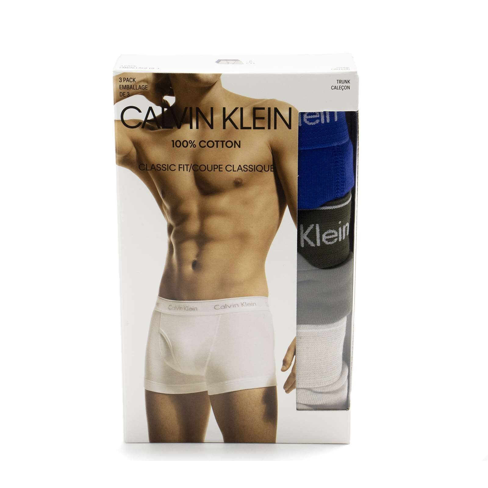 Calvin Klein Men Cotton Classic Fit 3-Pack Trunk