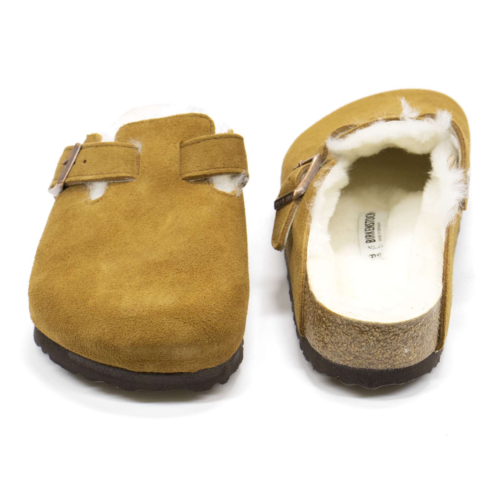 Birkenstock Men Boston Shearling Suede Clogs