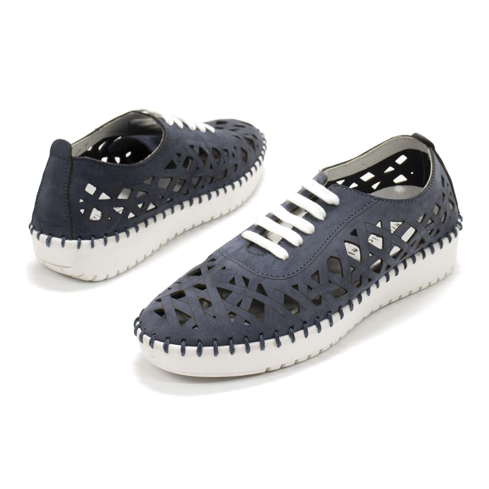 Eric Michael Women Dolores Laser-Cut Leather Casual Sneaker