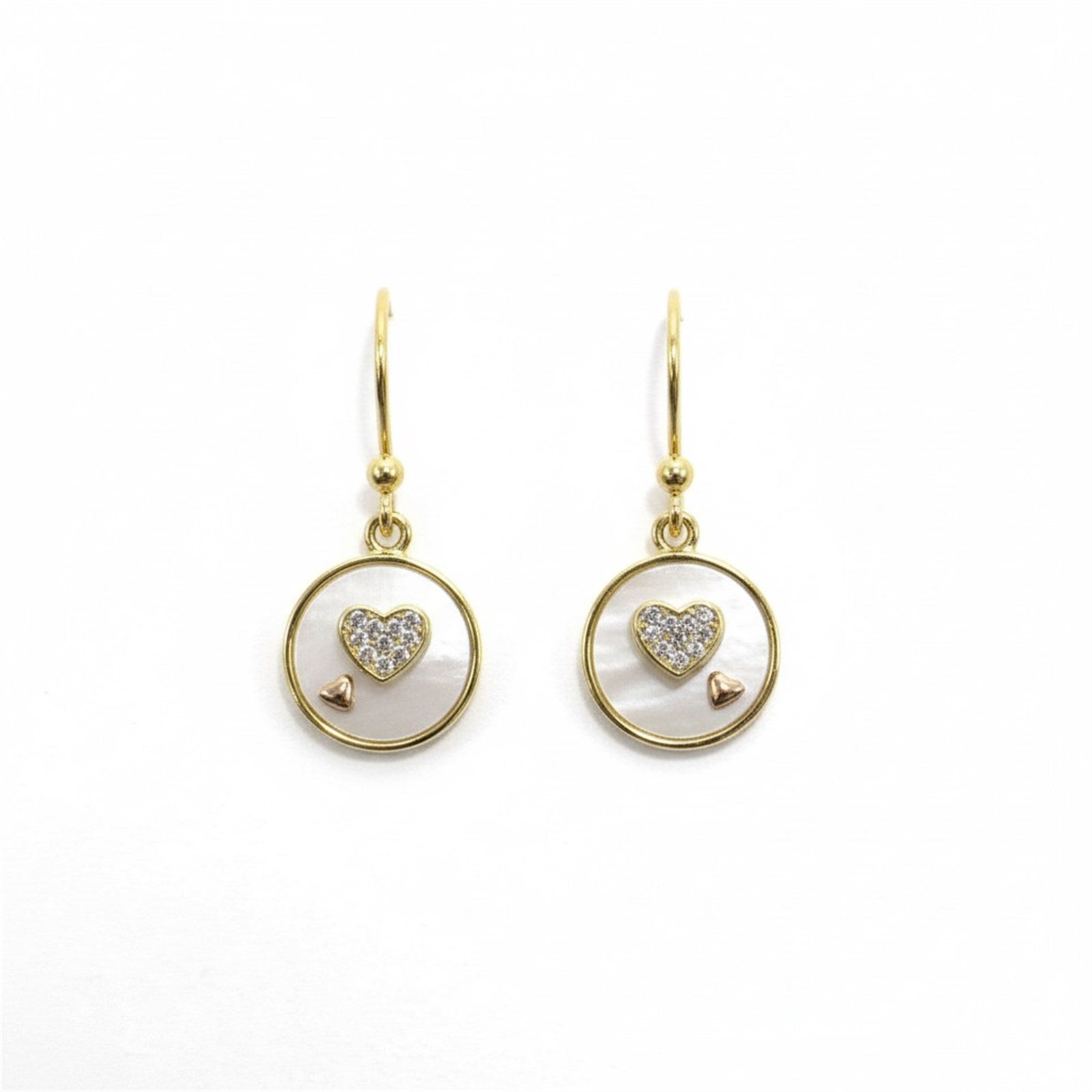 Athra Women Round Heart Drop Earring