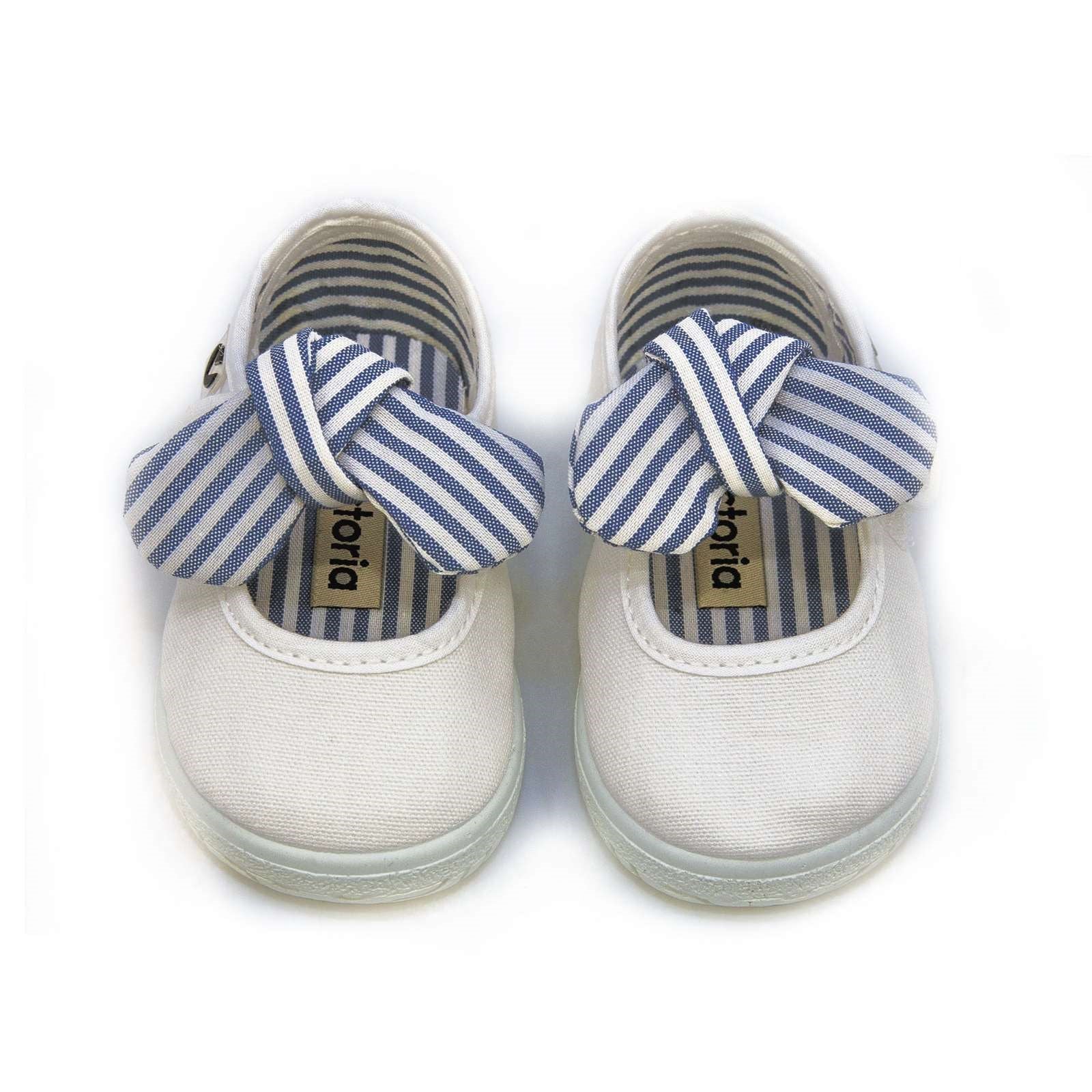 Victoria Girl Slip On Canvas Bow Shoes