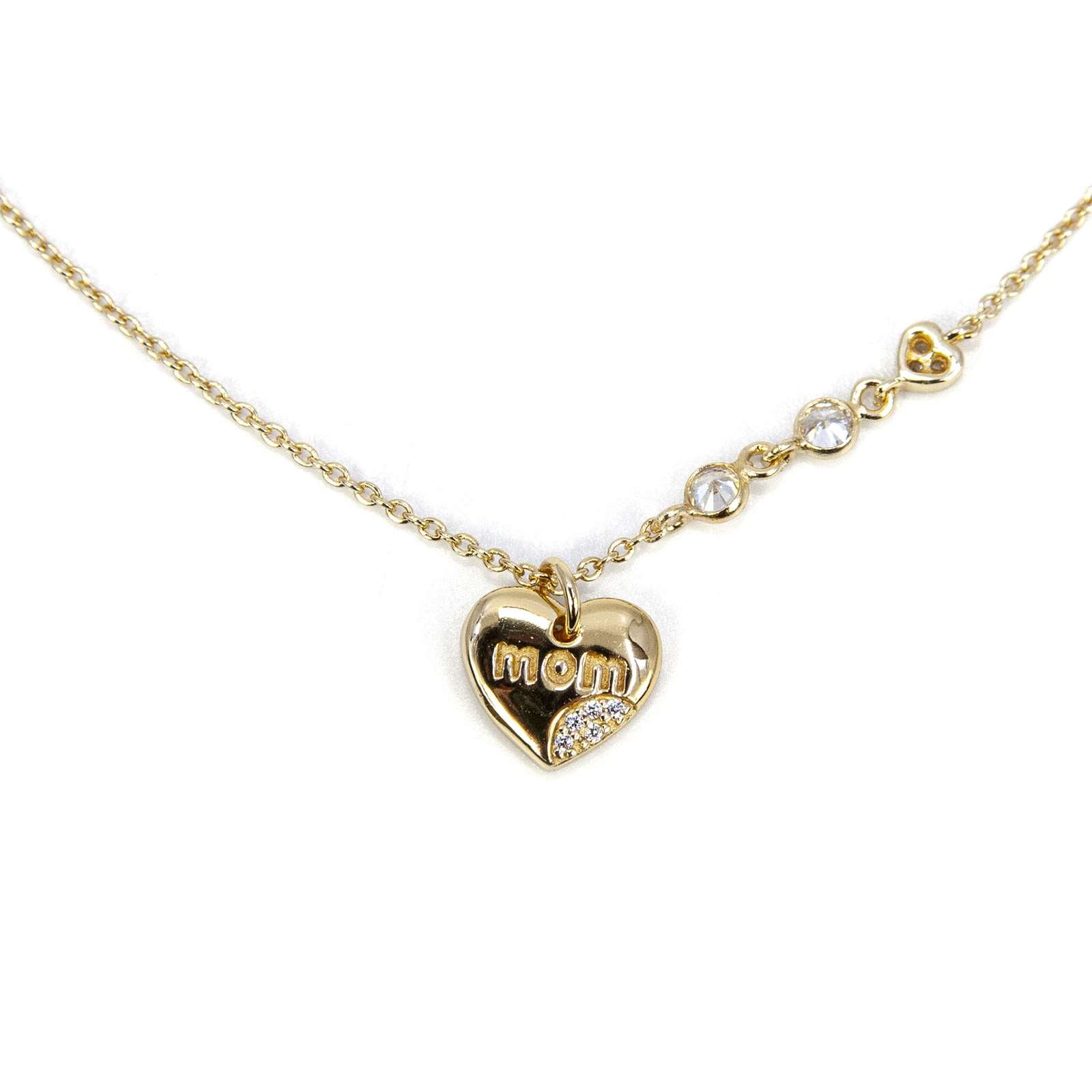 Athra Women Mom Heart Necklace With Extension