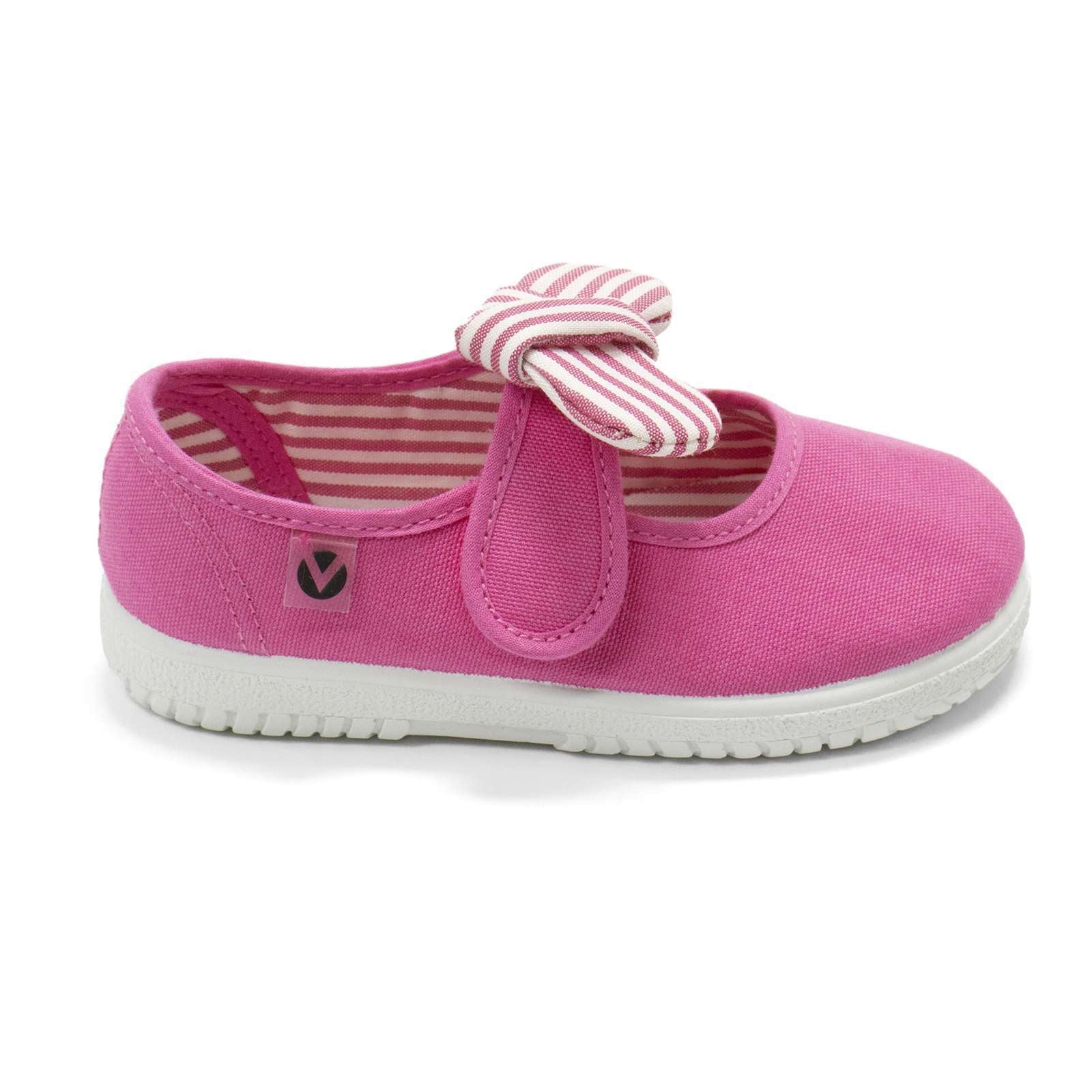 Victoria Toddler Slip On Canvas Bow Shoes