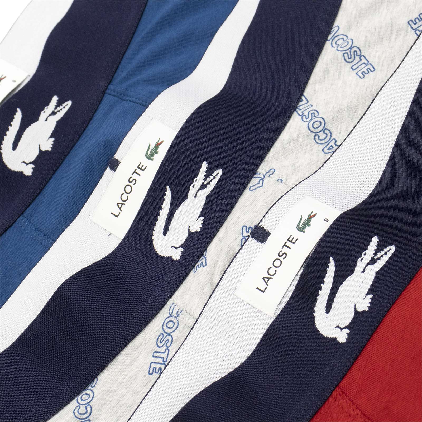 Lacoste Men All Over Print 3-Pack Jersey Trunks