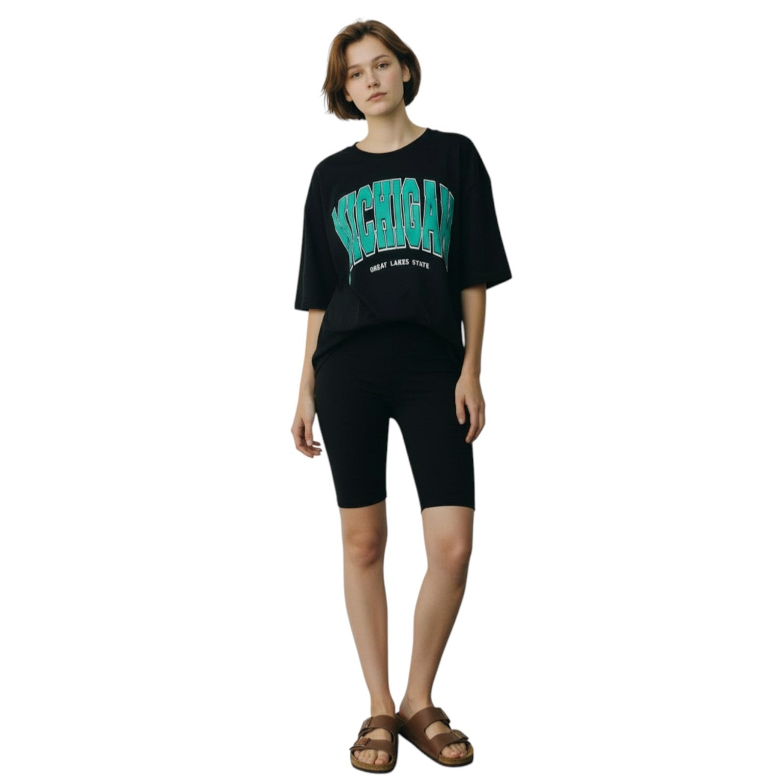 Ambar Women Michigan Printed Short Sleeve Tshirt