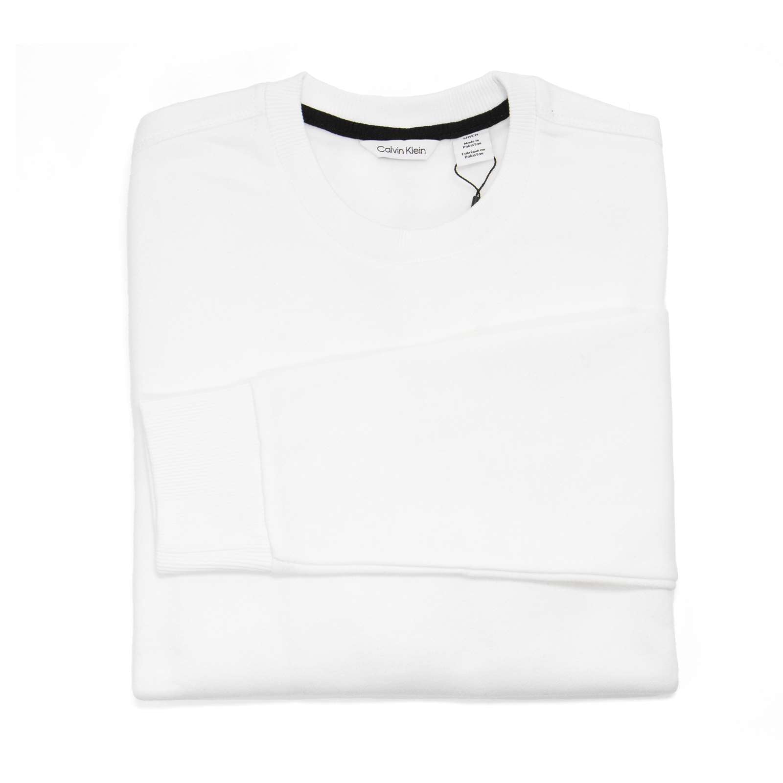 Calvin Klein Men Long Sleeve Herringbone Crewneck Sweatshirt