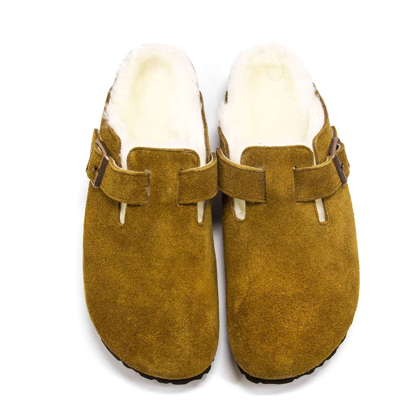 Birkenstock Men Boston Shearling Suede Clogs