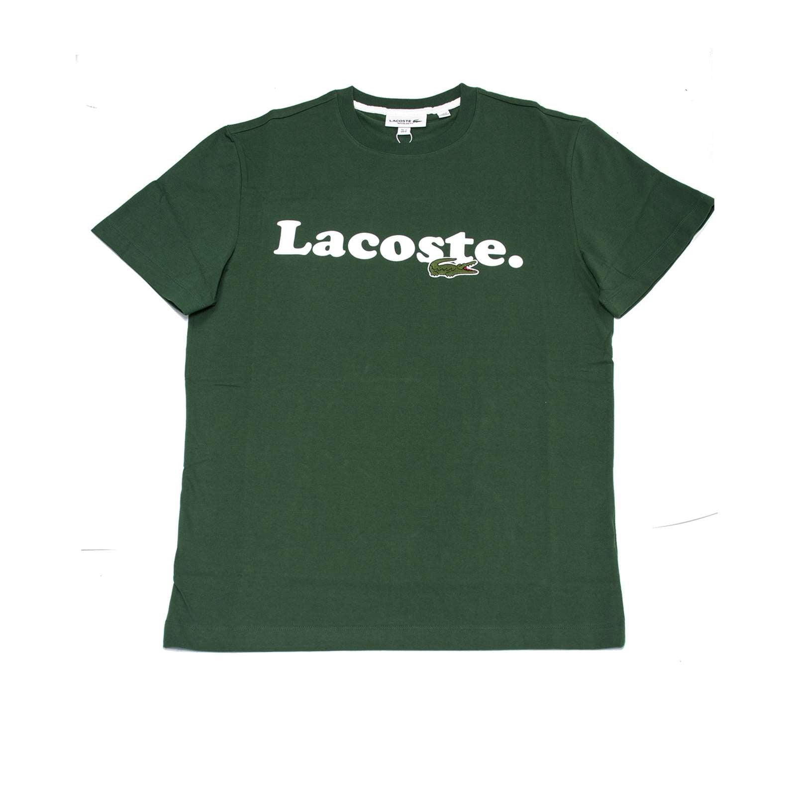 Lacoste Men Lacoste And Crocodile Branded Cotton T-Shirt