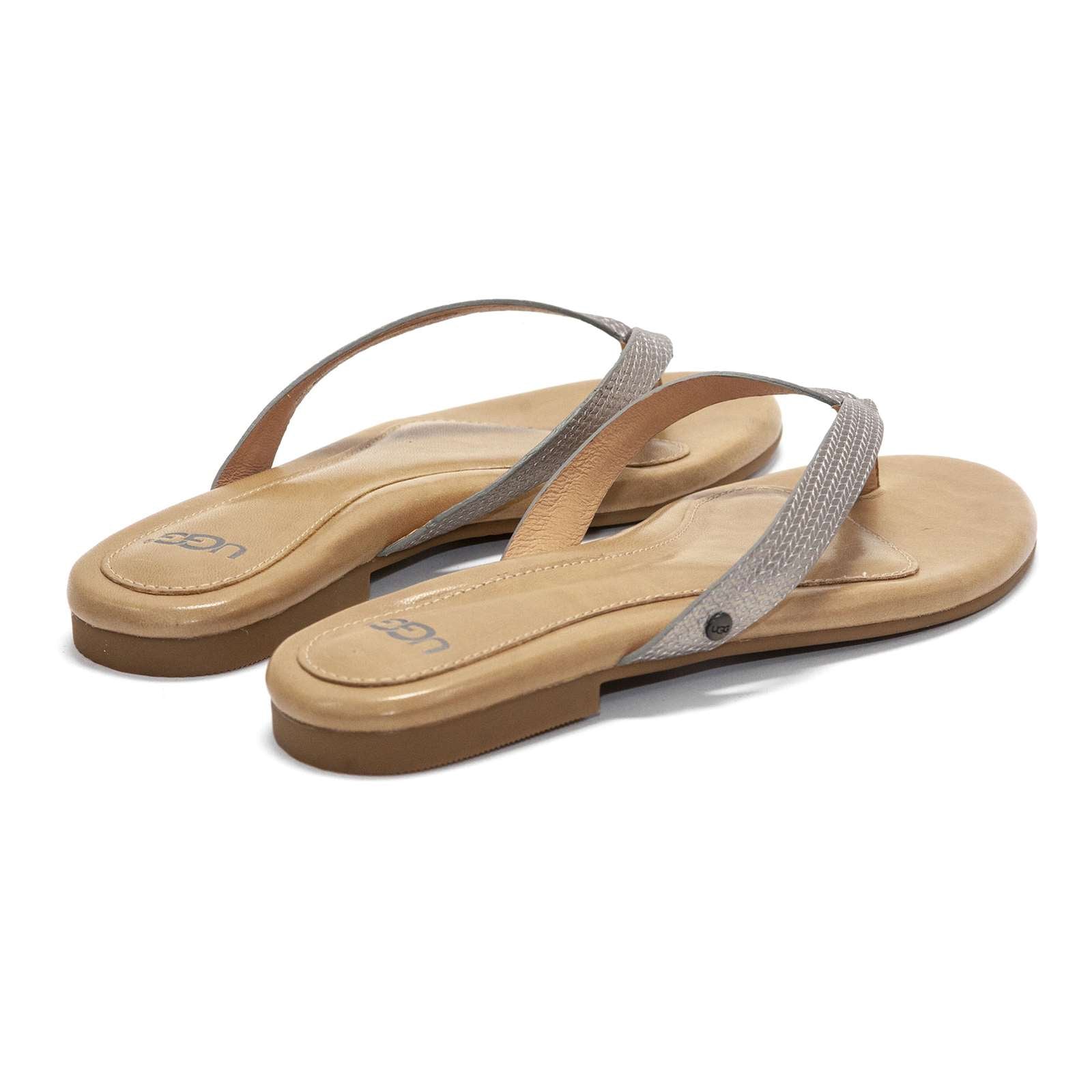 Ugg Women Allaria Ii Metallic Braid Flip Flops