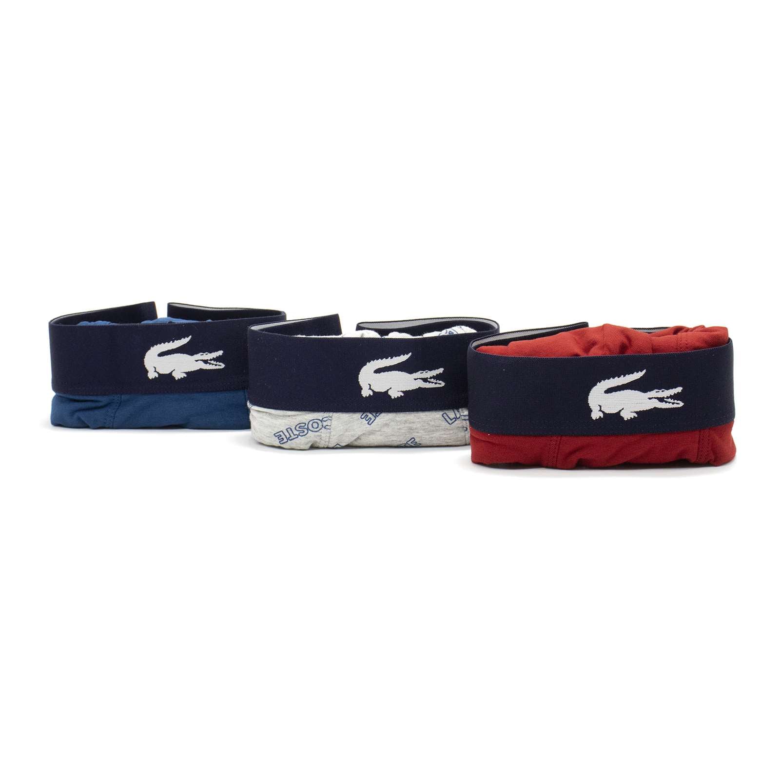 Lacoste Men All Over Print 3-Pack Jersey Trunks