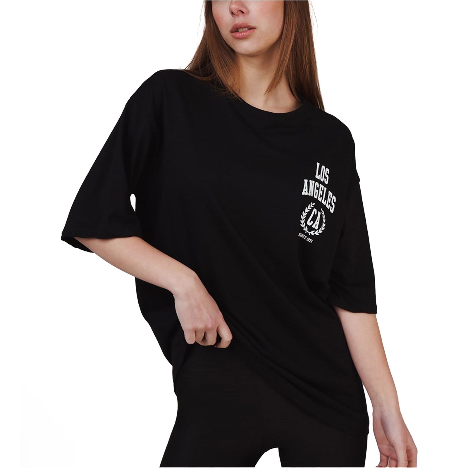 Ambar Women La Logo Relaxed Fit T-Shirt