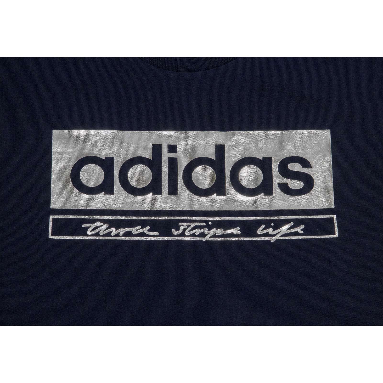 Adidas Women Foil Graphic Crew Neck Tee