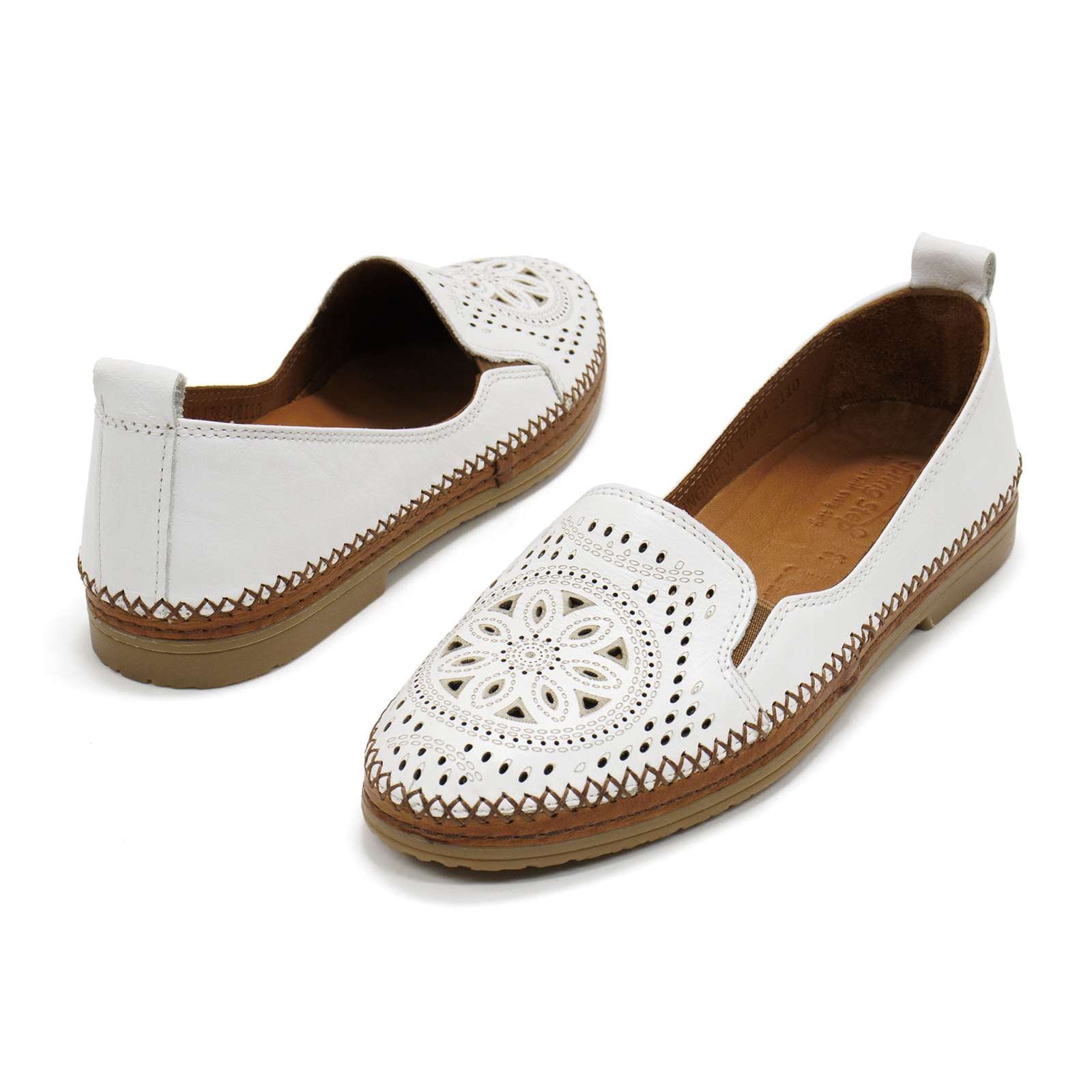 Spring Step Women Ingrid Perforated Leather Slip-On