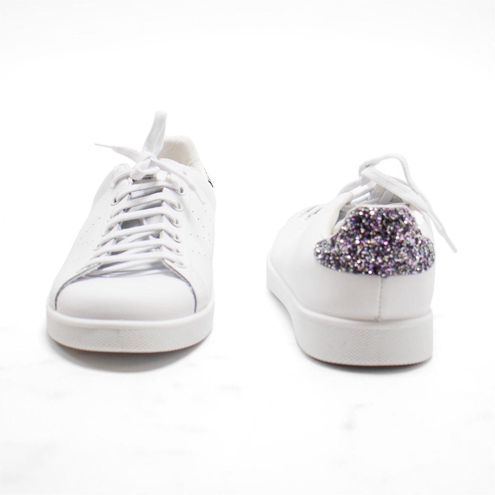 Victoria Women Leather Sneakers With Glitter