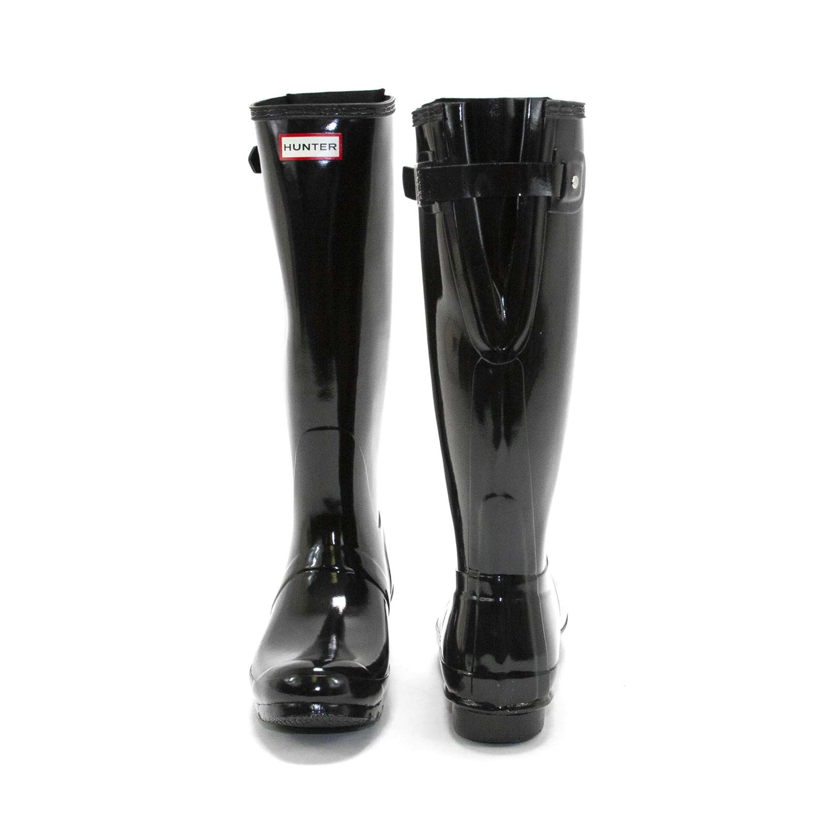 Hunter Women Original Tall Back Adjustable Gloss Rain Boots