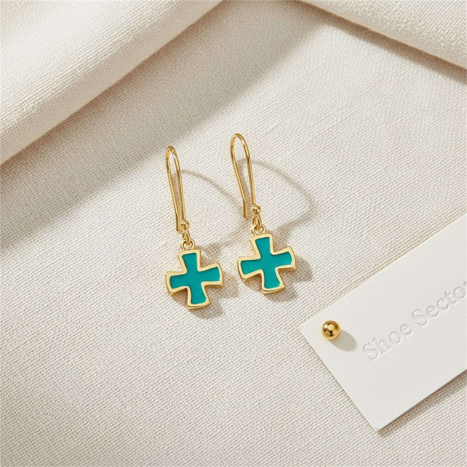 Athra Women Cross Drop Earring