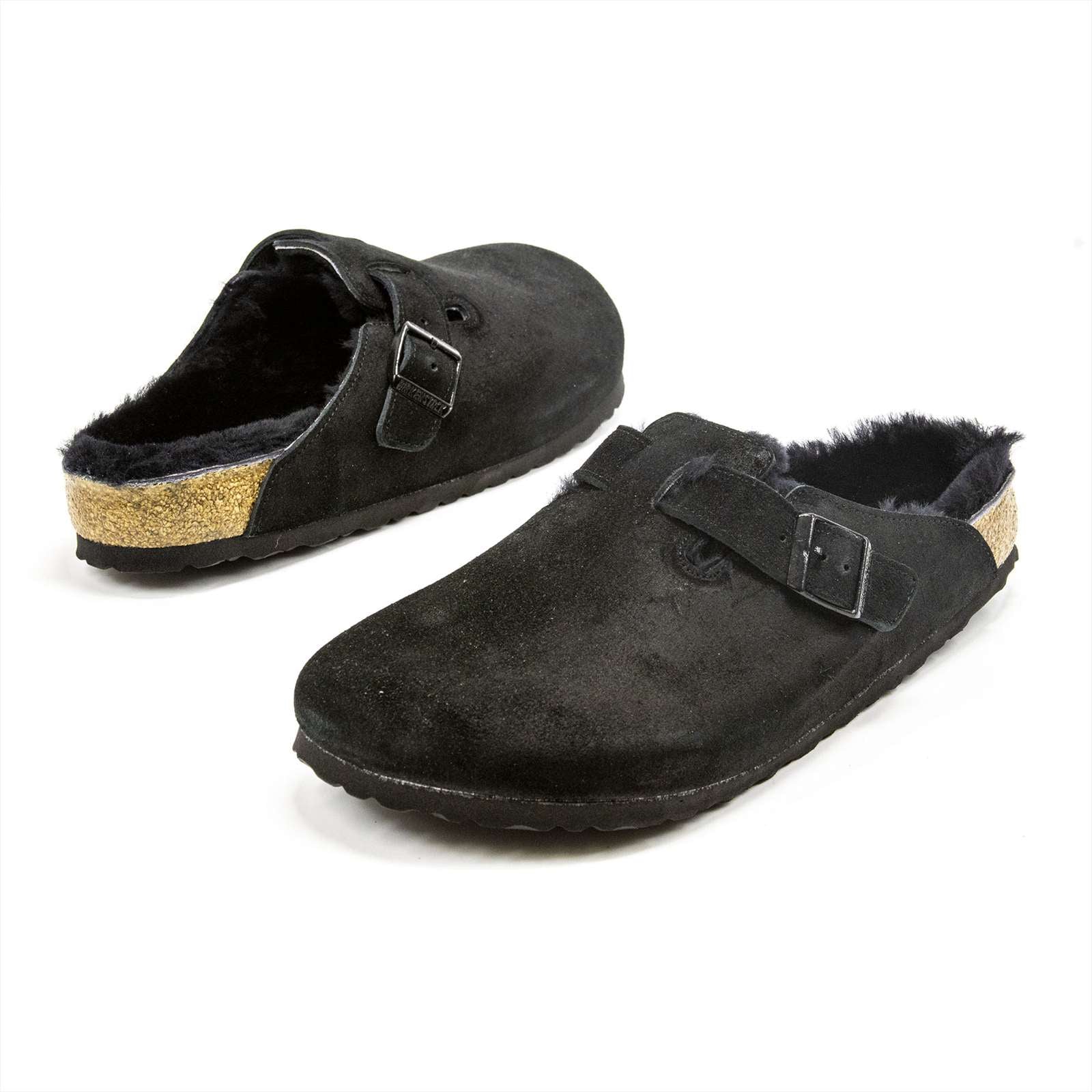 Birkenstock Men Boston Shearling Suede Clogs