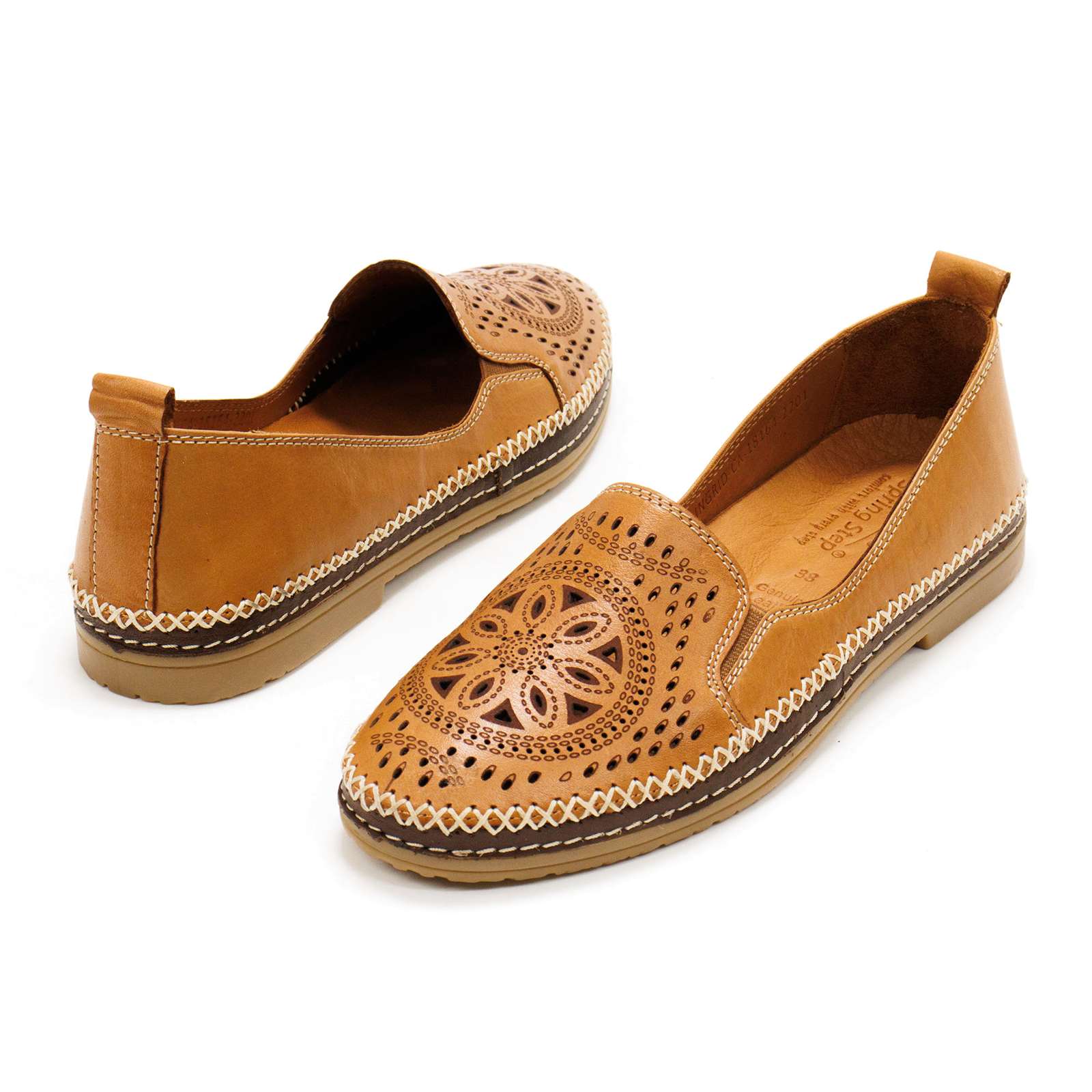 Spring Step Women Ingrid Perforated Leather Slip-On