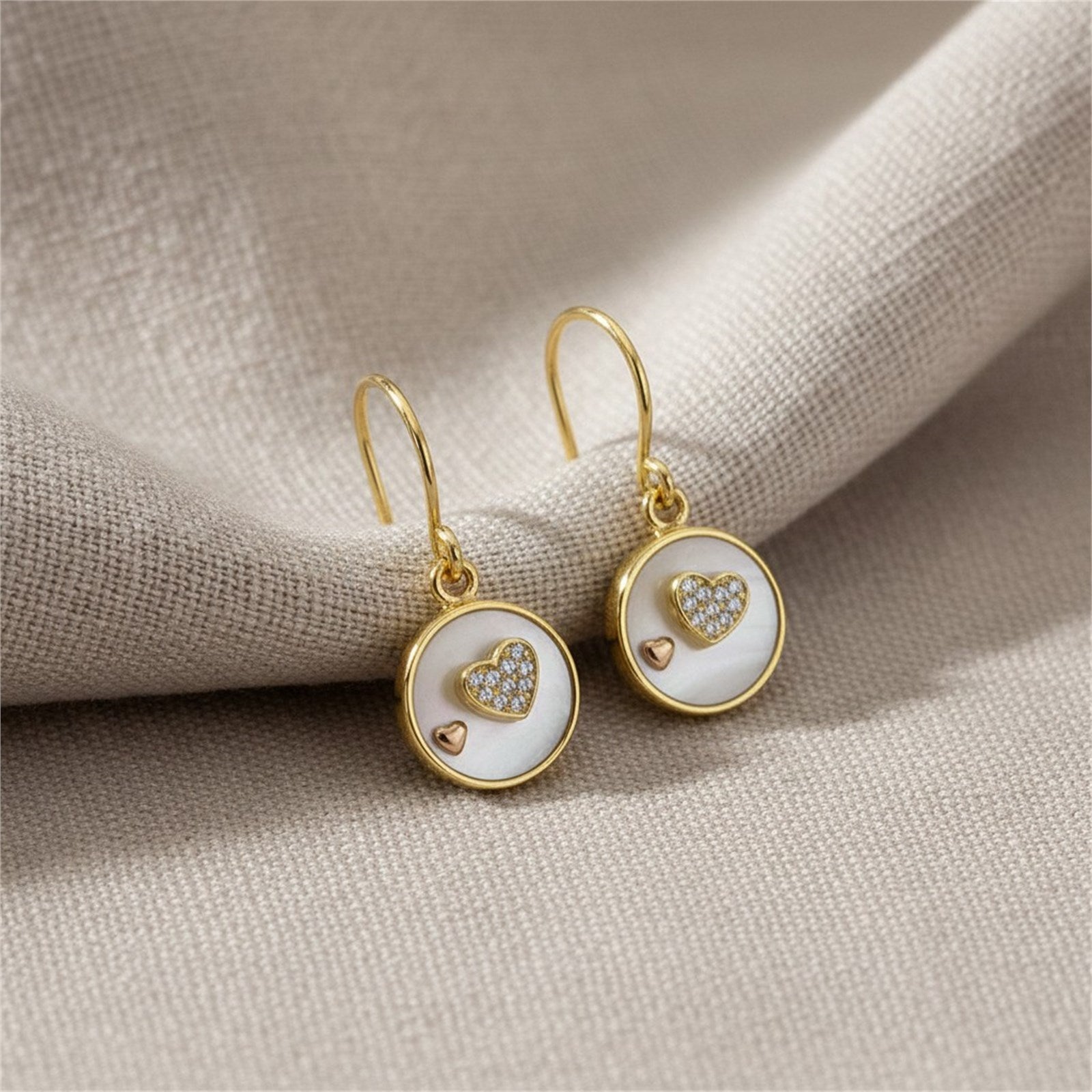 Athra Women Round Heart Drop Earring