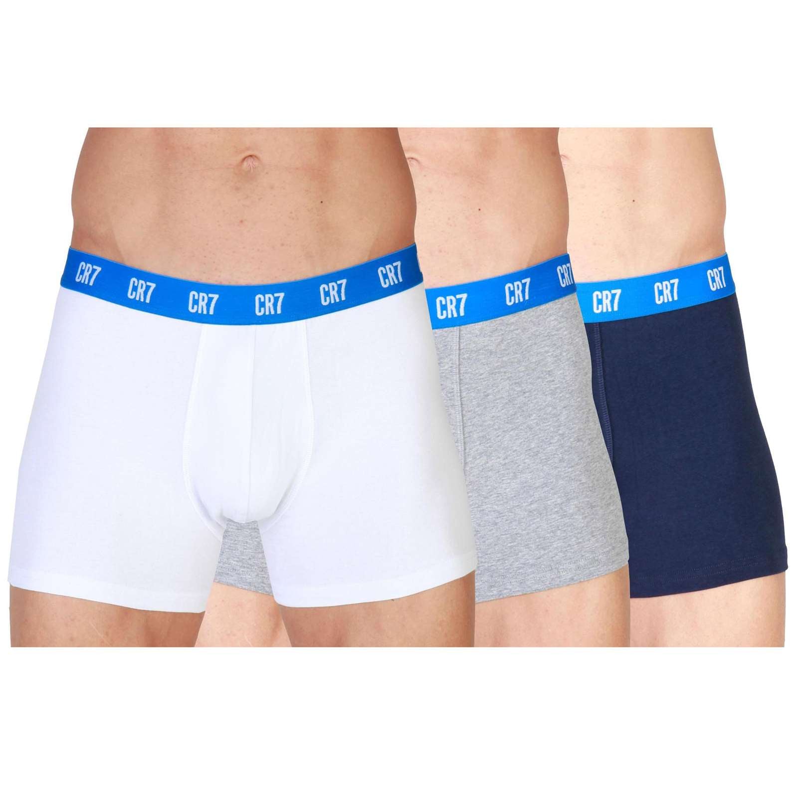 Cr7 Men 3-Pack Trunk Cotton Stretch Boxers