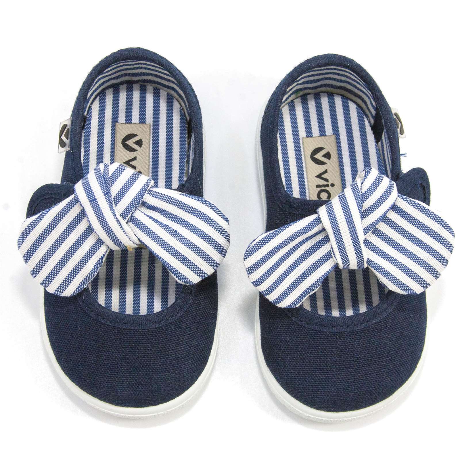 Victoria Toddler Slip On Canvas Bow Shoes