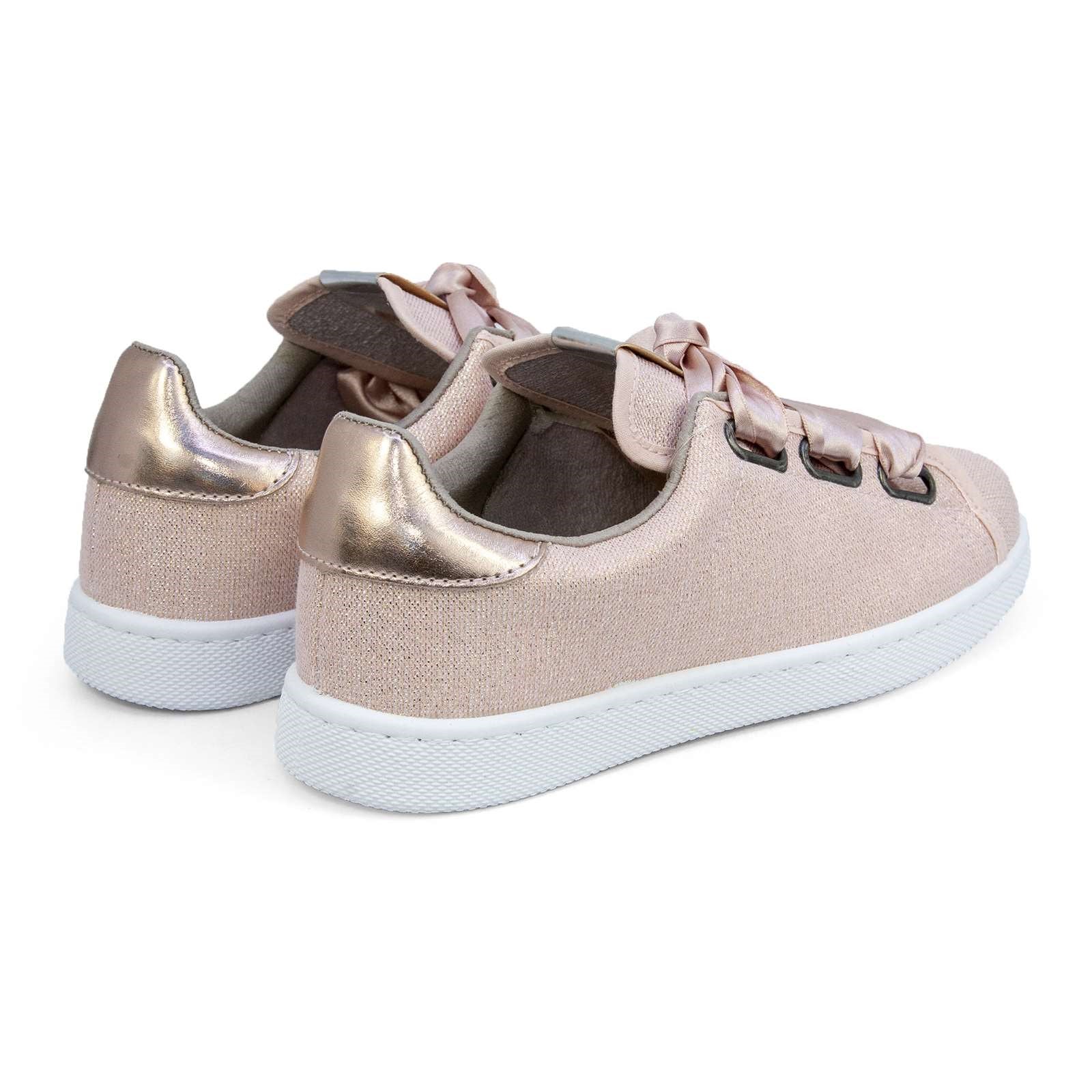 Victoria Women Satin Ribbon Lace-Up Sneaker