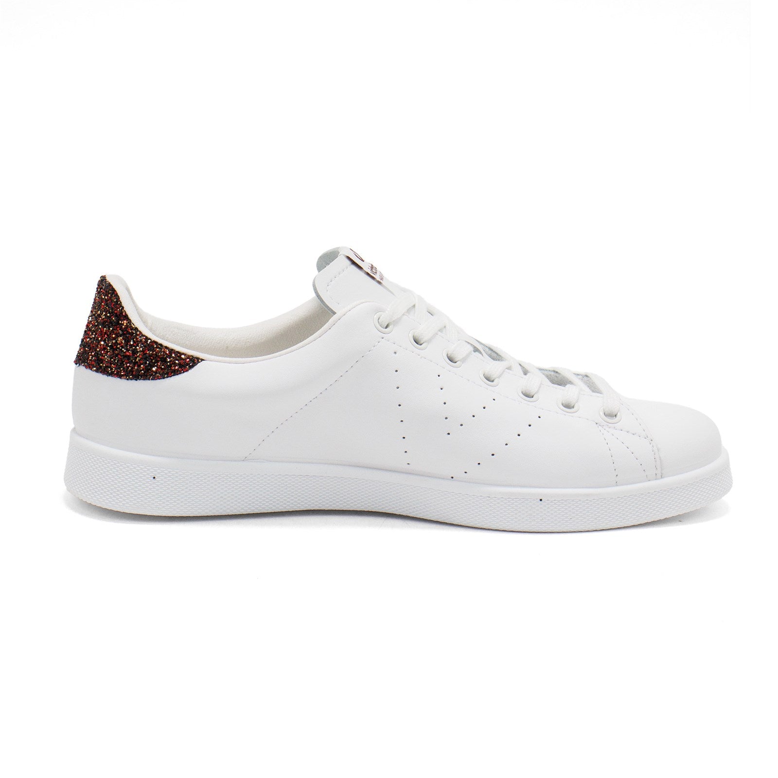 Victoria Women Leather Sneakers With Glitter