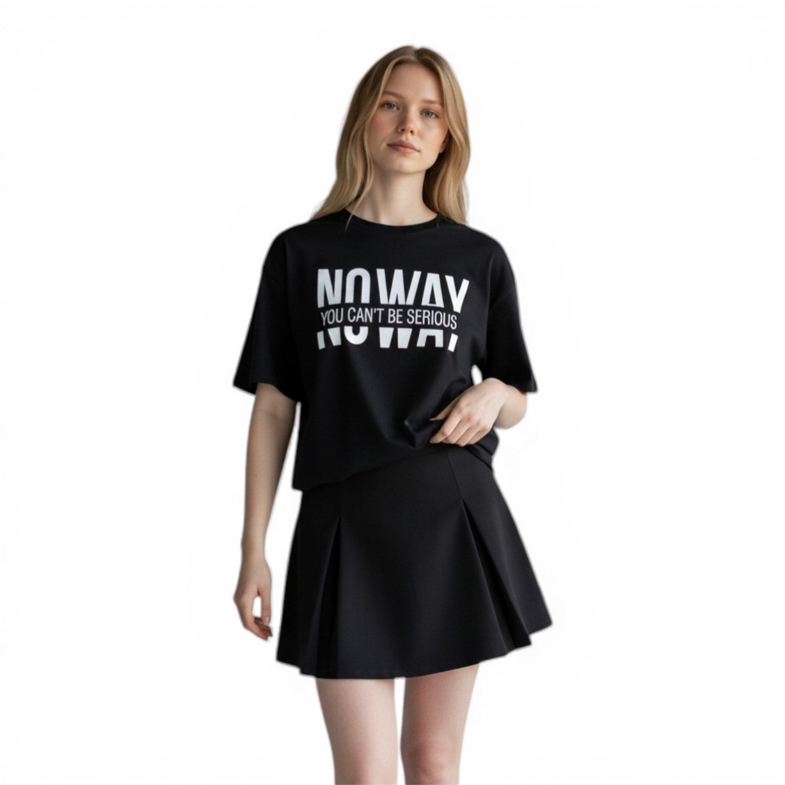 Ambar Women No Way Printed Relaxed Fit T-Shirt