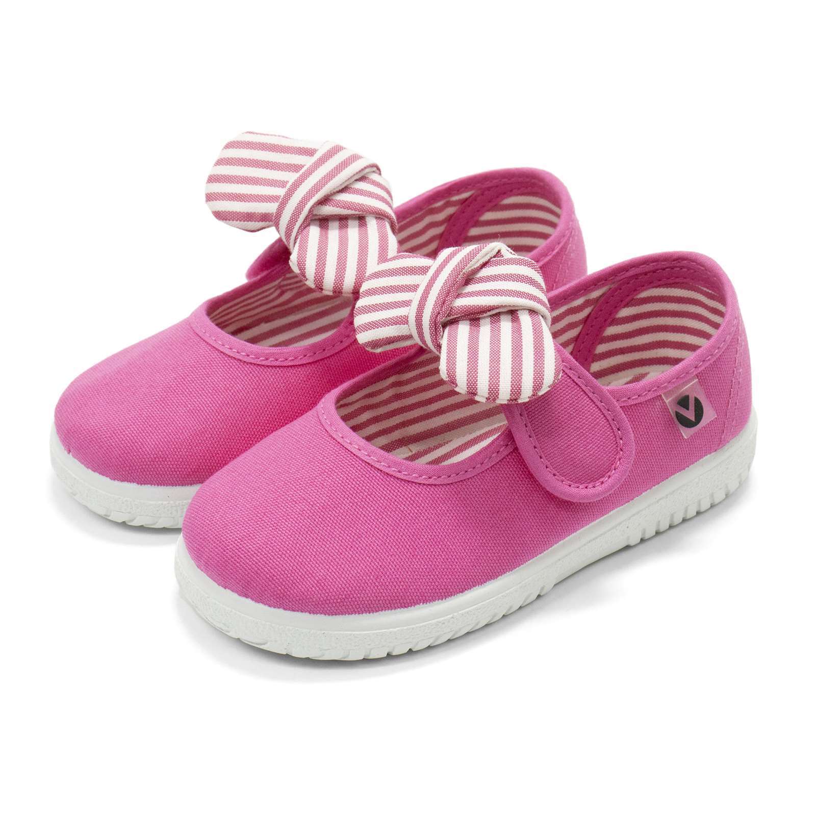 Victoria Toddler Slip On Canvas Bow Shoes